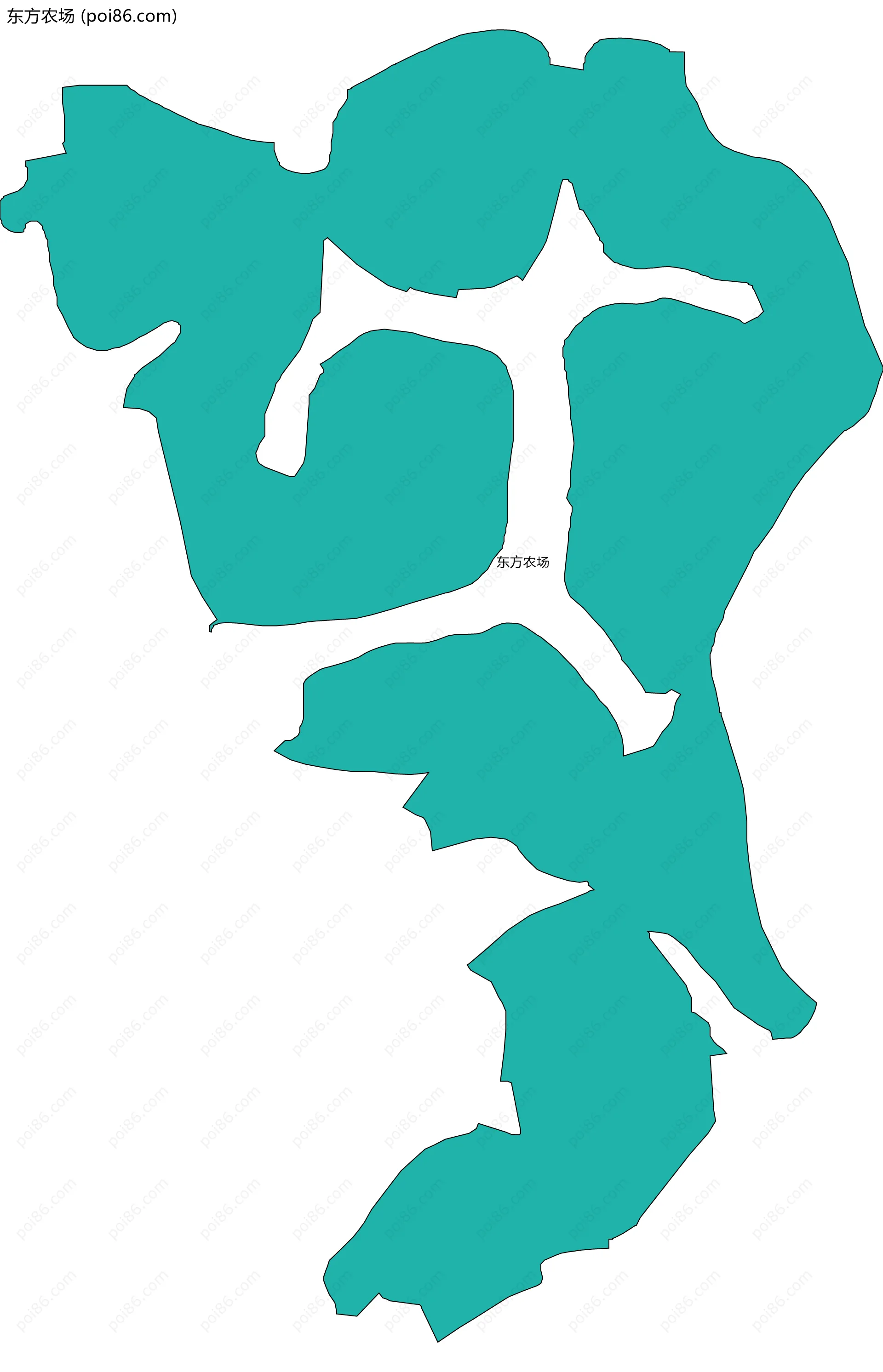 东方农场边界地图