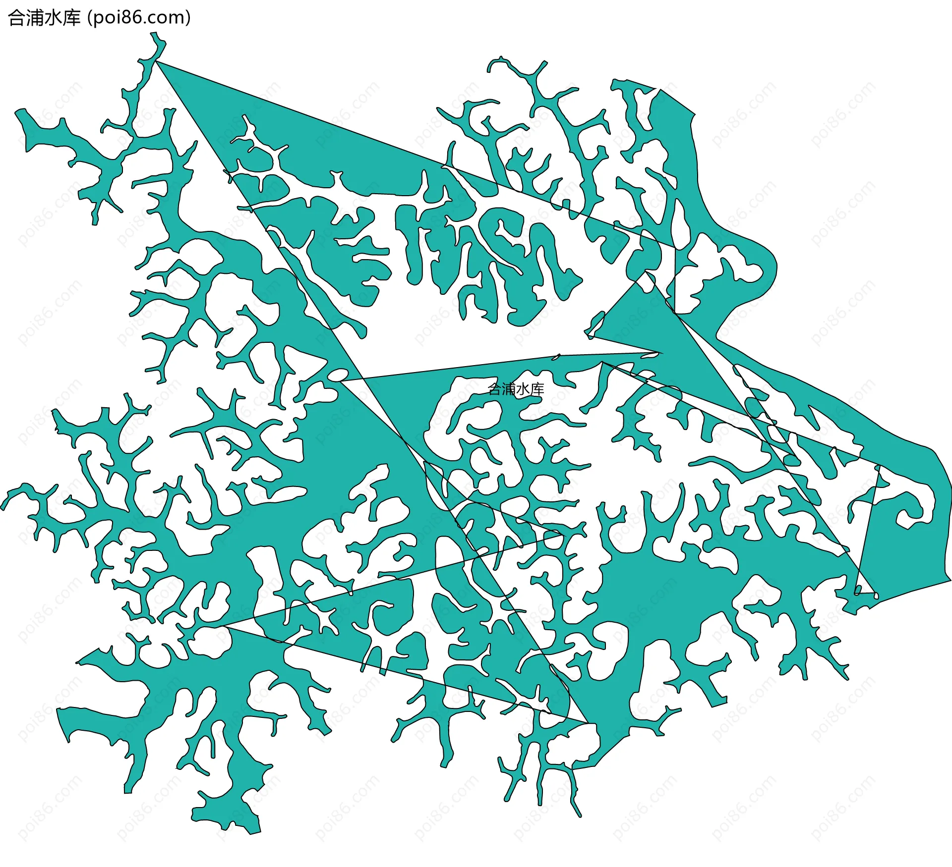 合浦水库边界地图