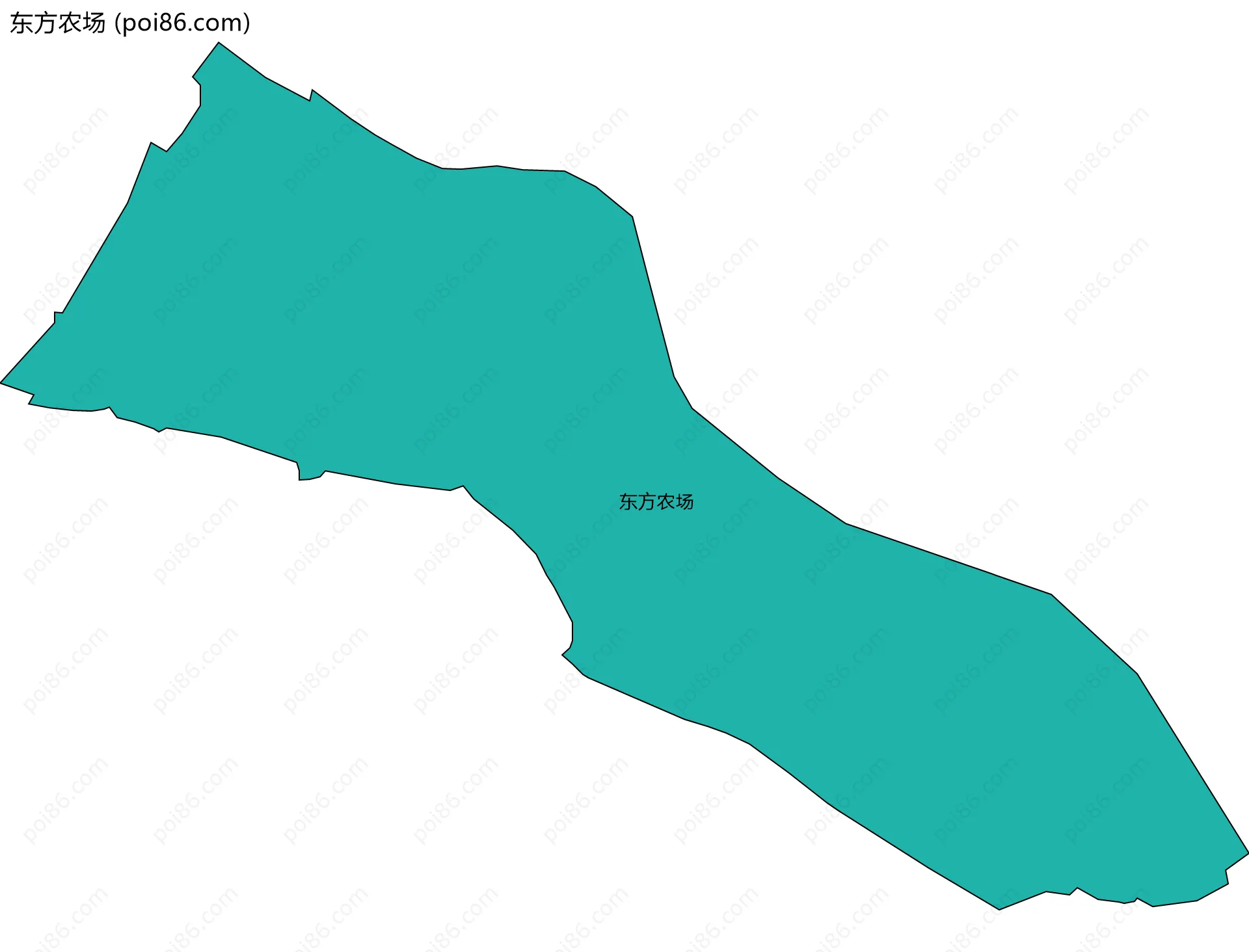 东方农场边界地图