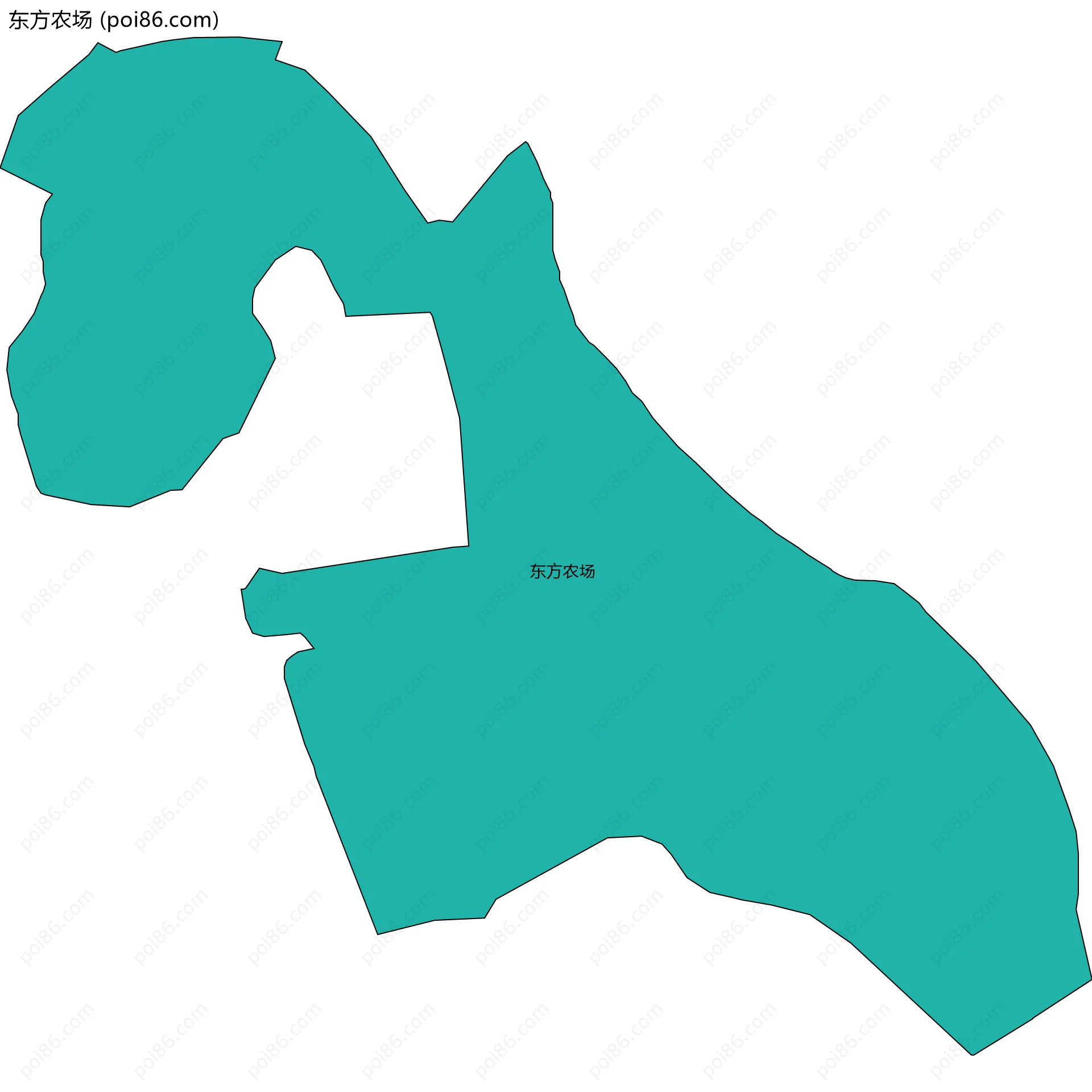 东方农场边界地图