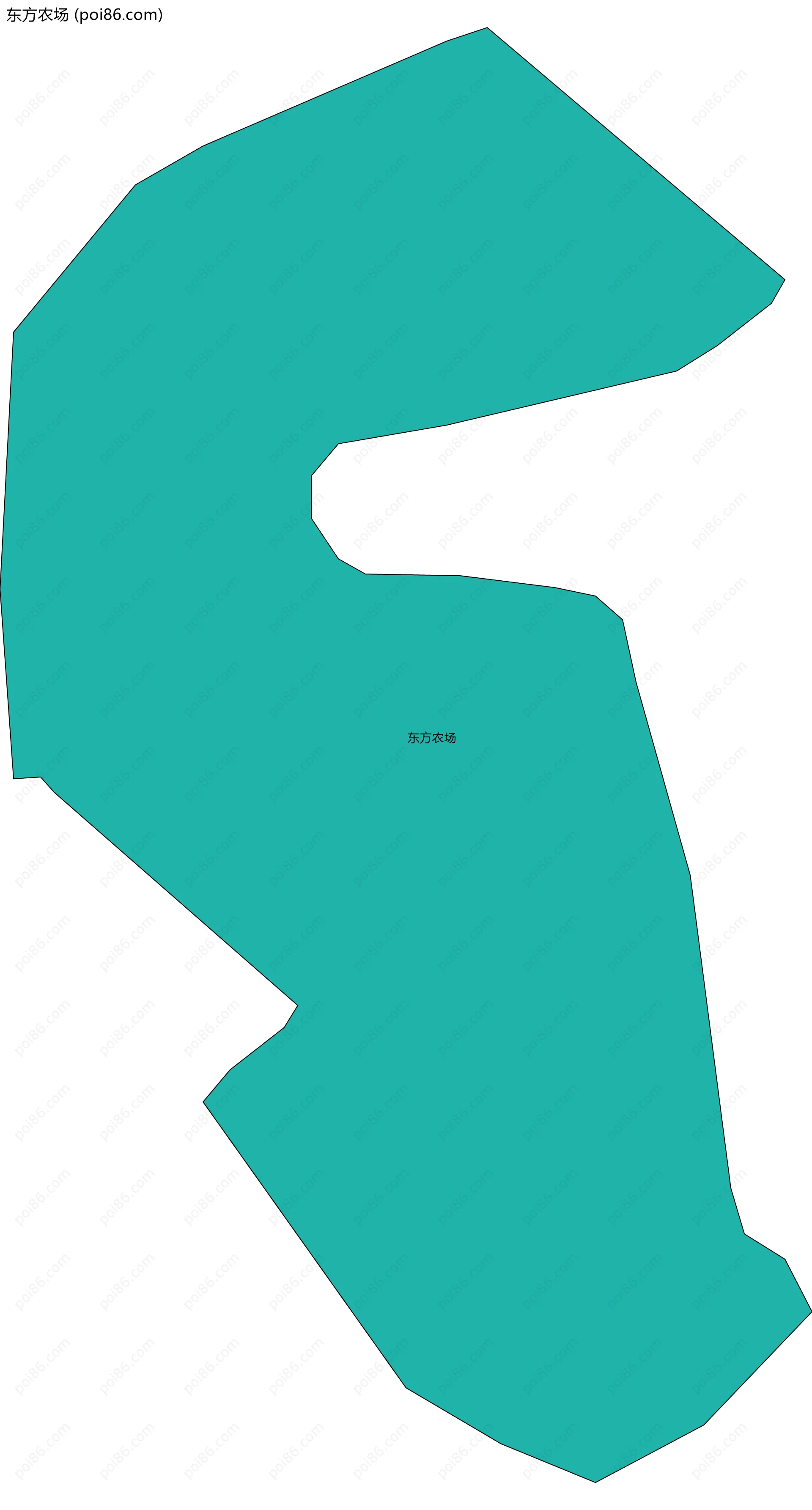 东方农场边界地图