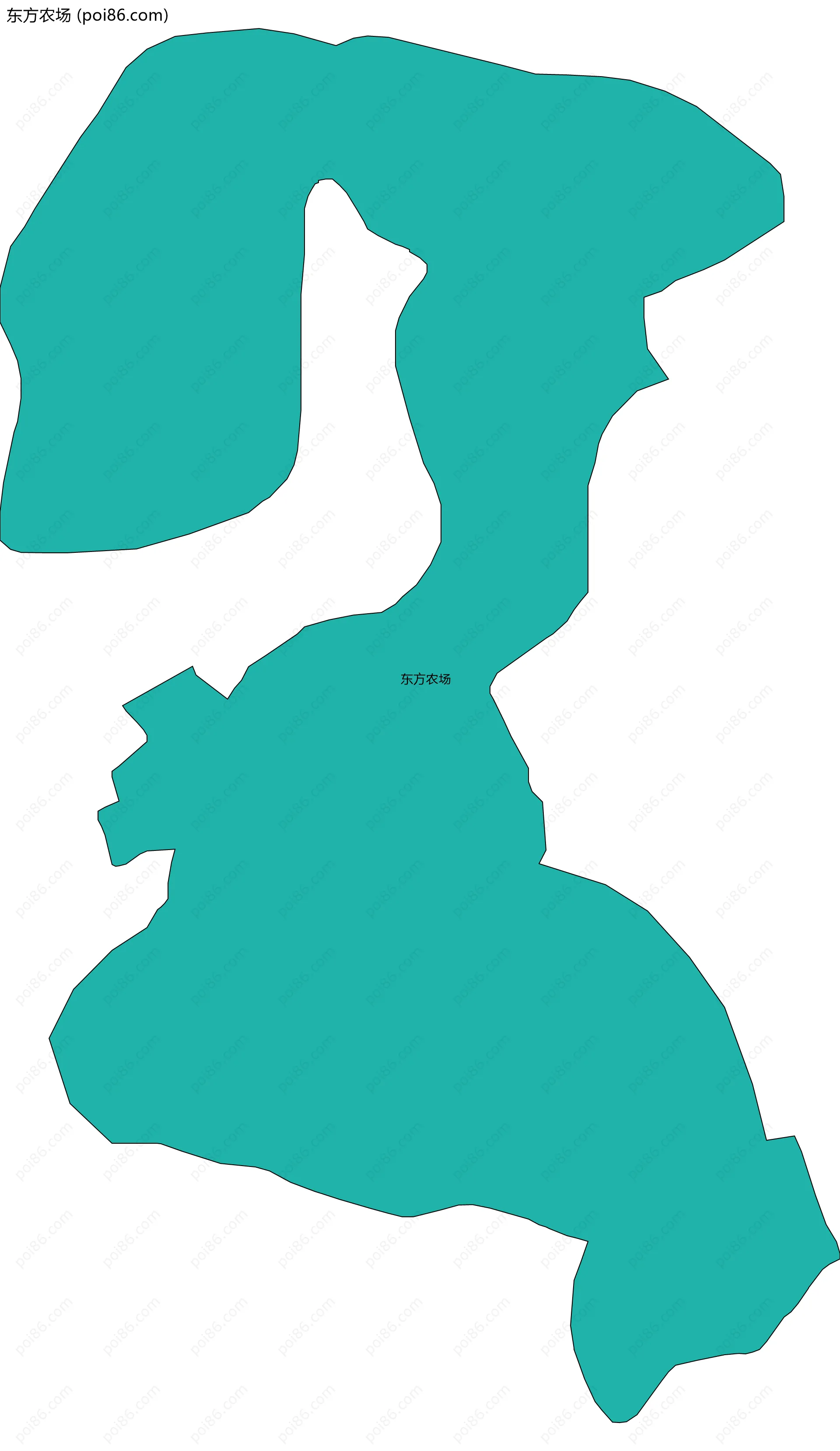 东方农场边界地图