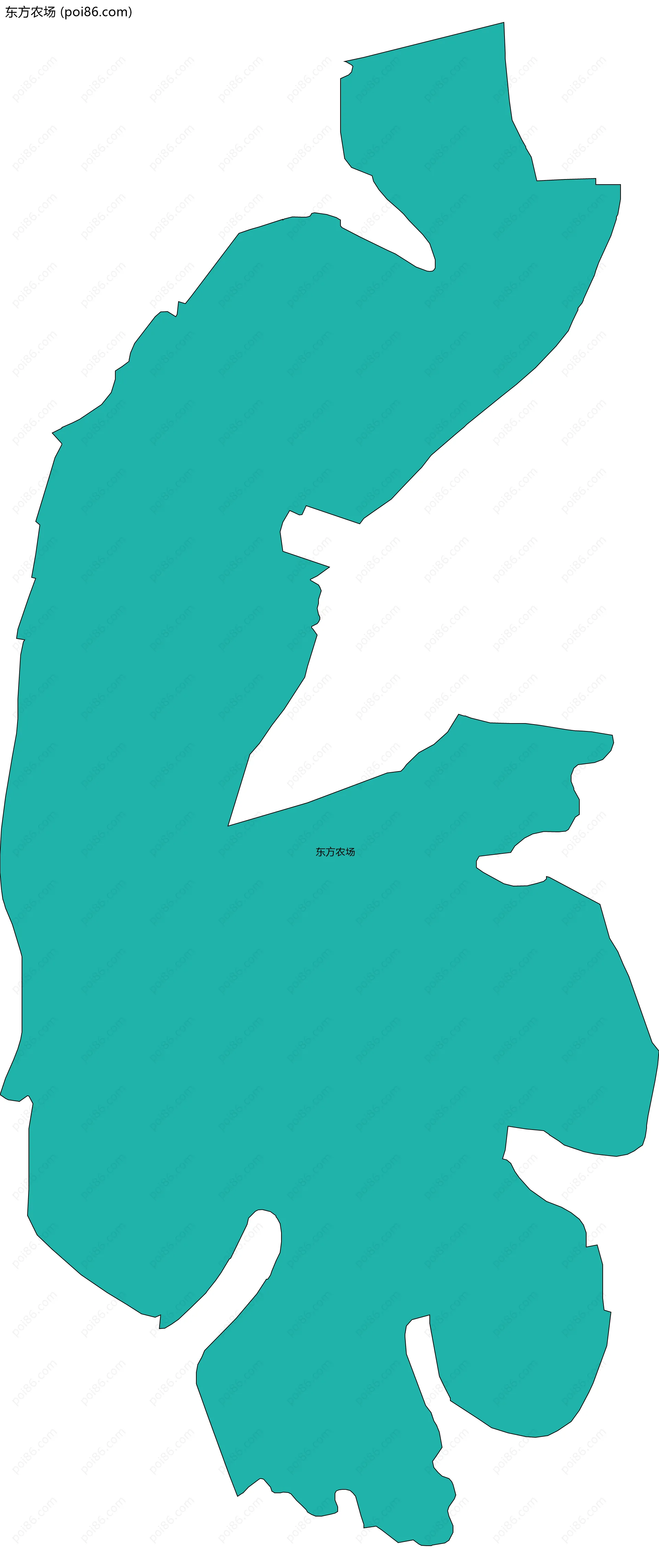 东方农场边界地图