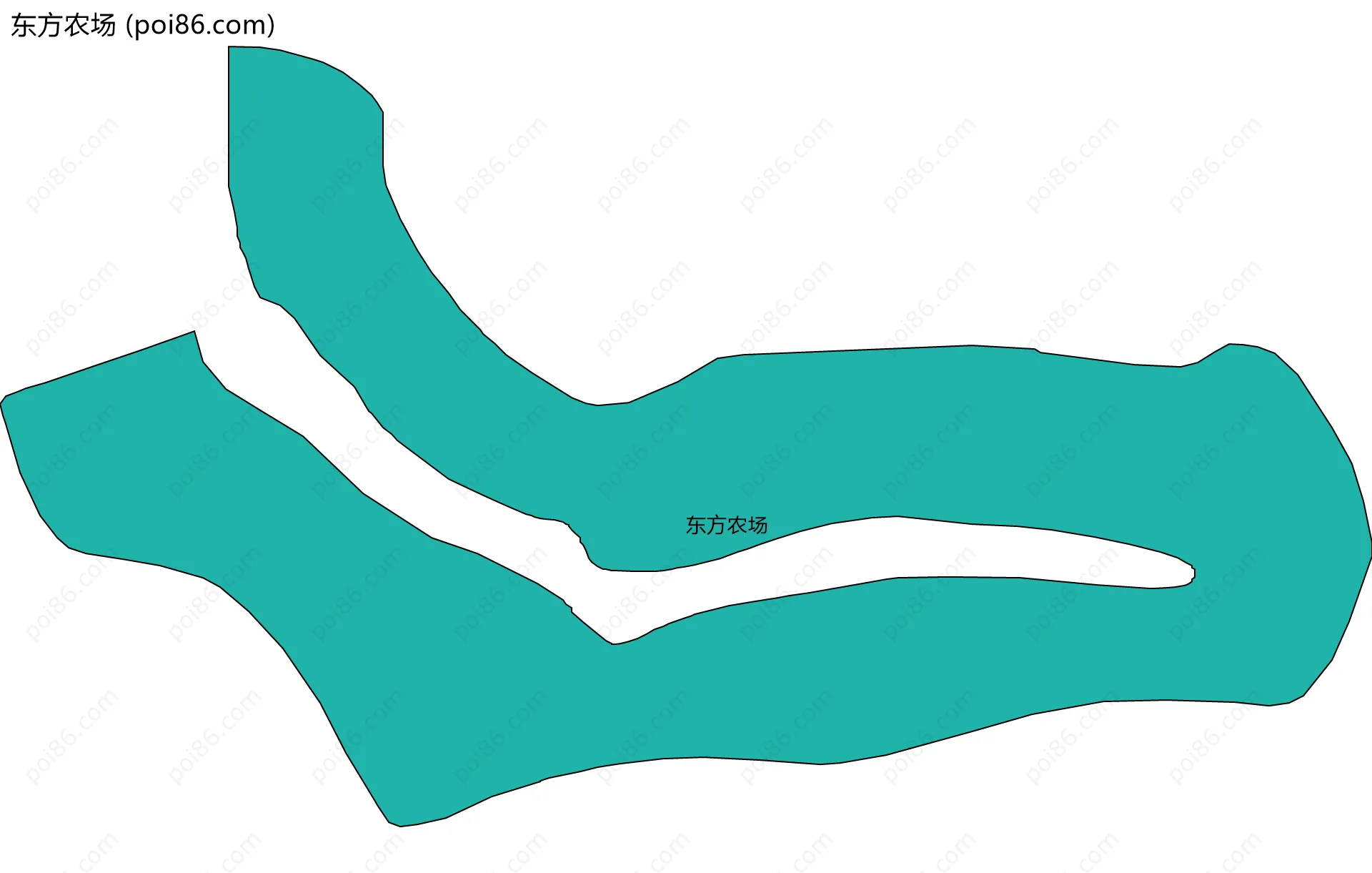 东方农场边界地图