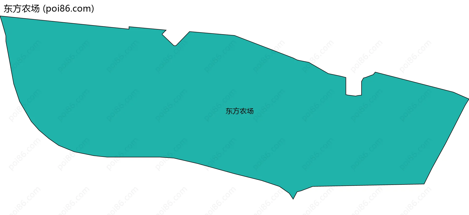 东方农场边界地图