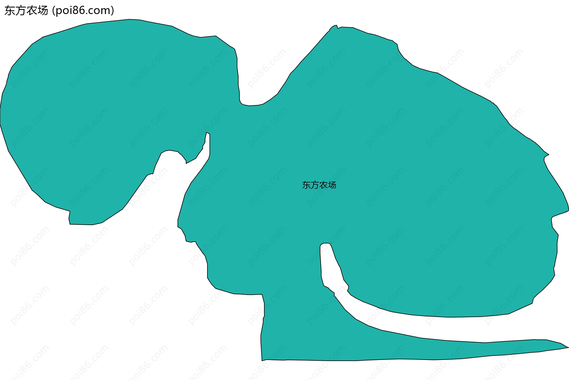 东方农场边界地图
