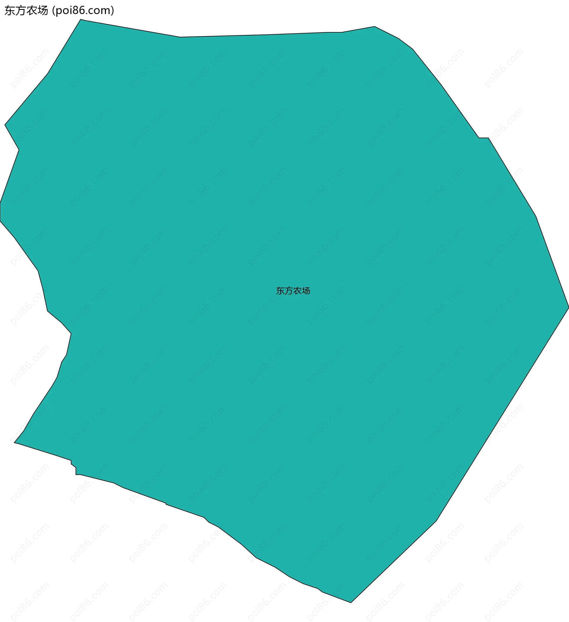 东方农场边界地图