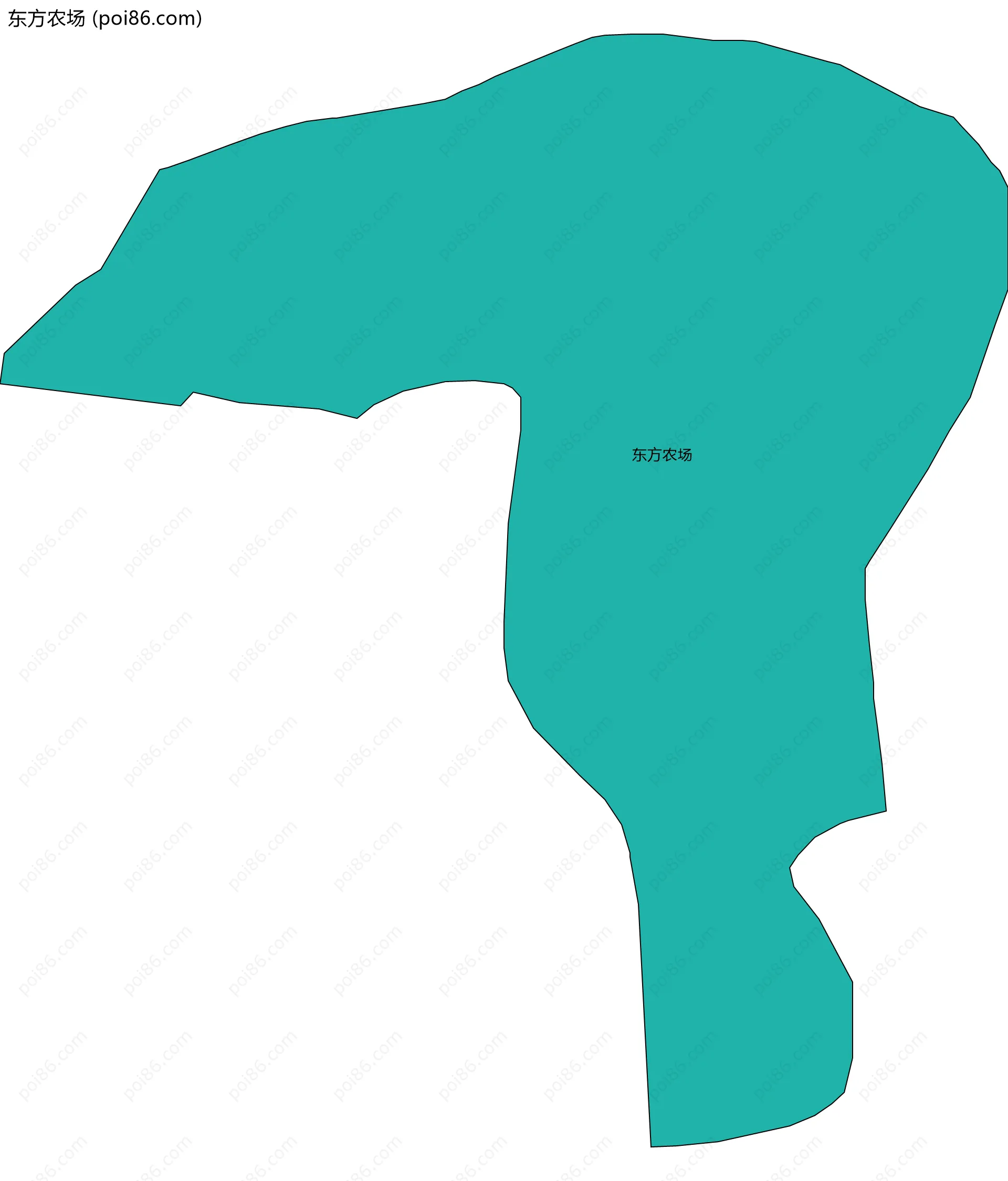 东方农场边界地图