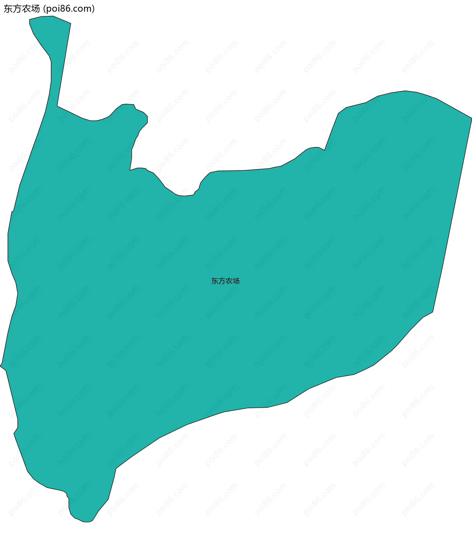 东方农场边界地图