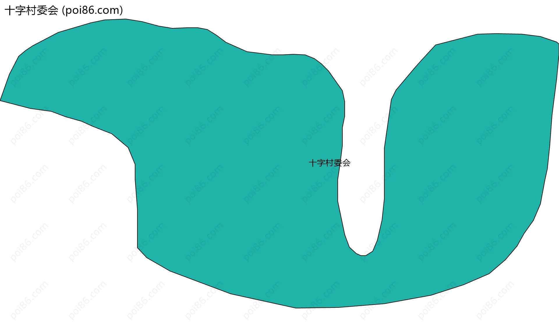 十字村委会边界地图