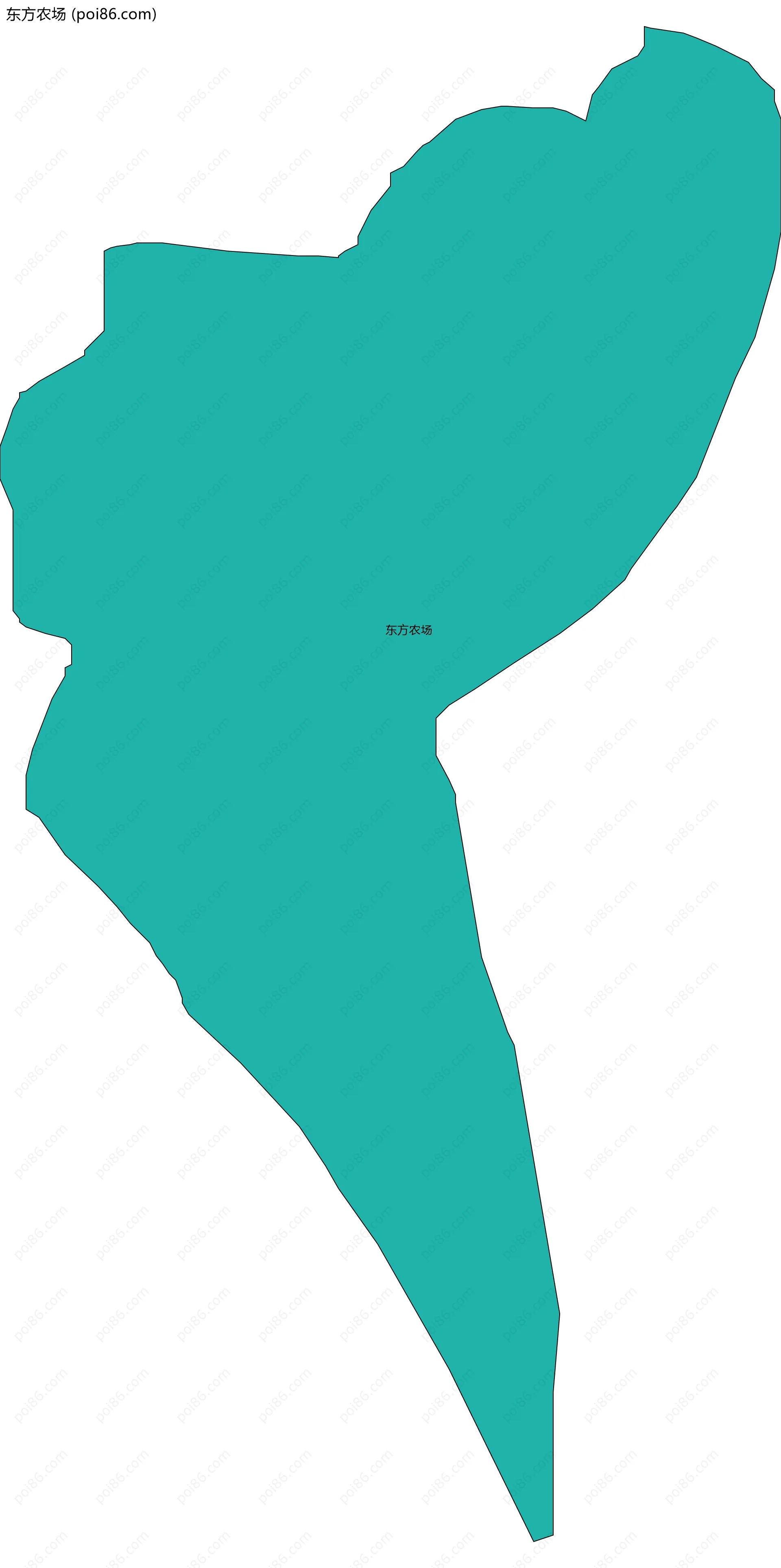 东方农场边界地图