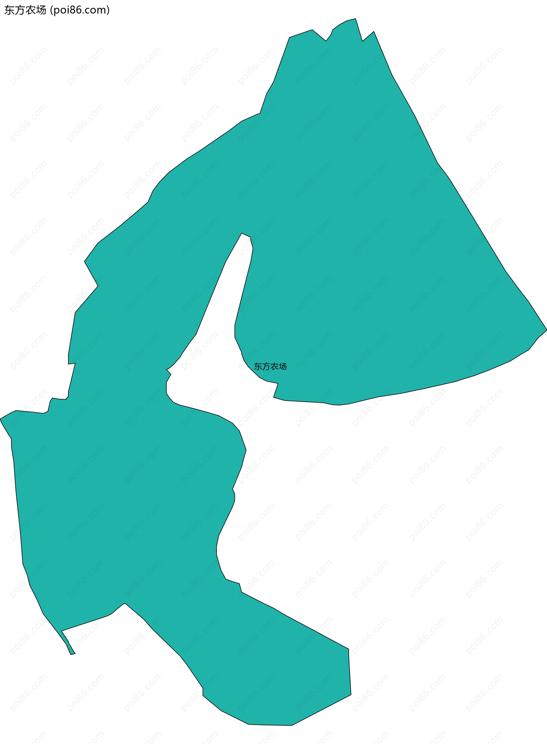 东方农场边界地图