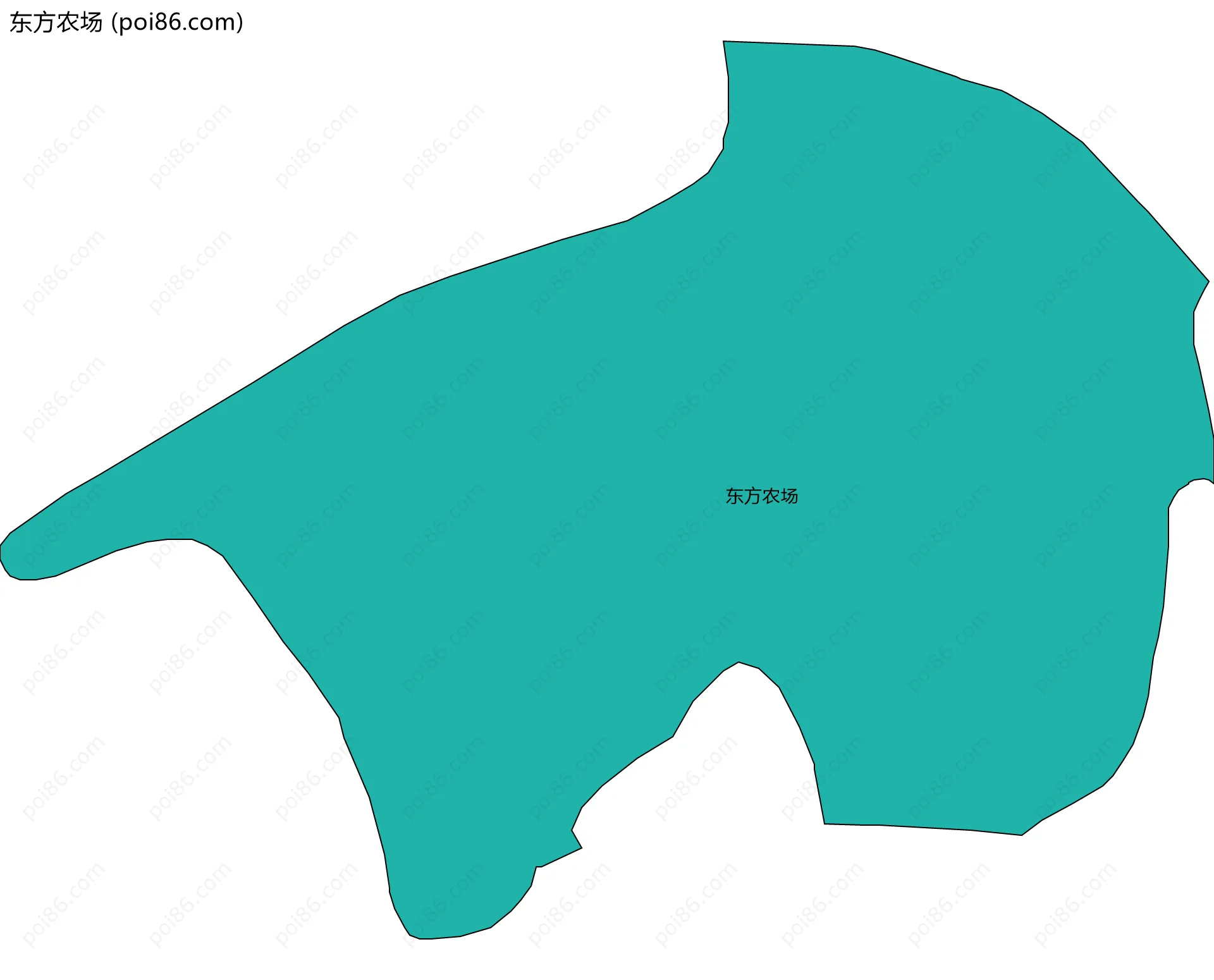 东方农场边界地图