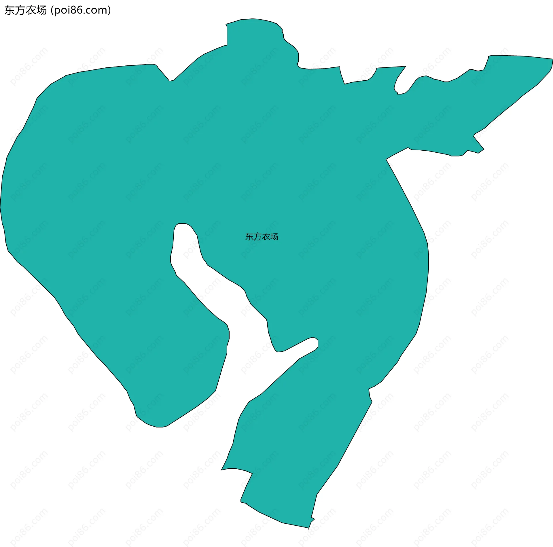 东方农场边界地图