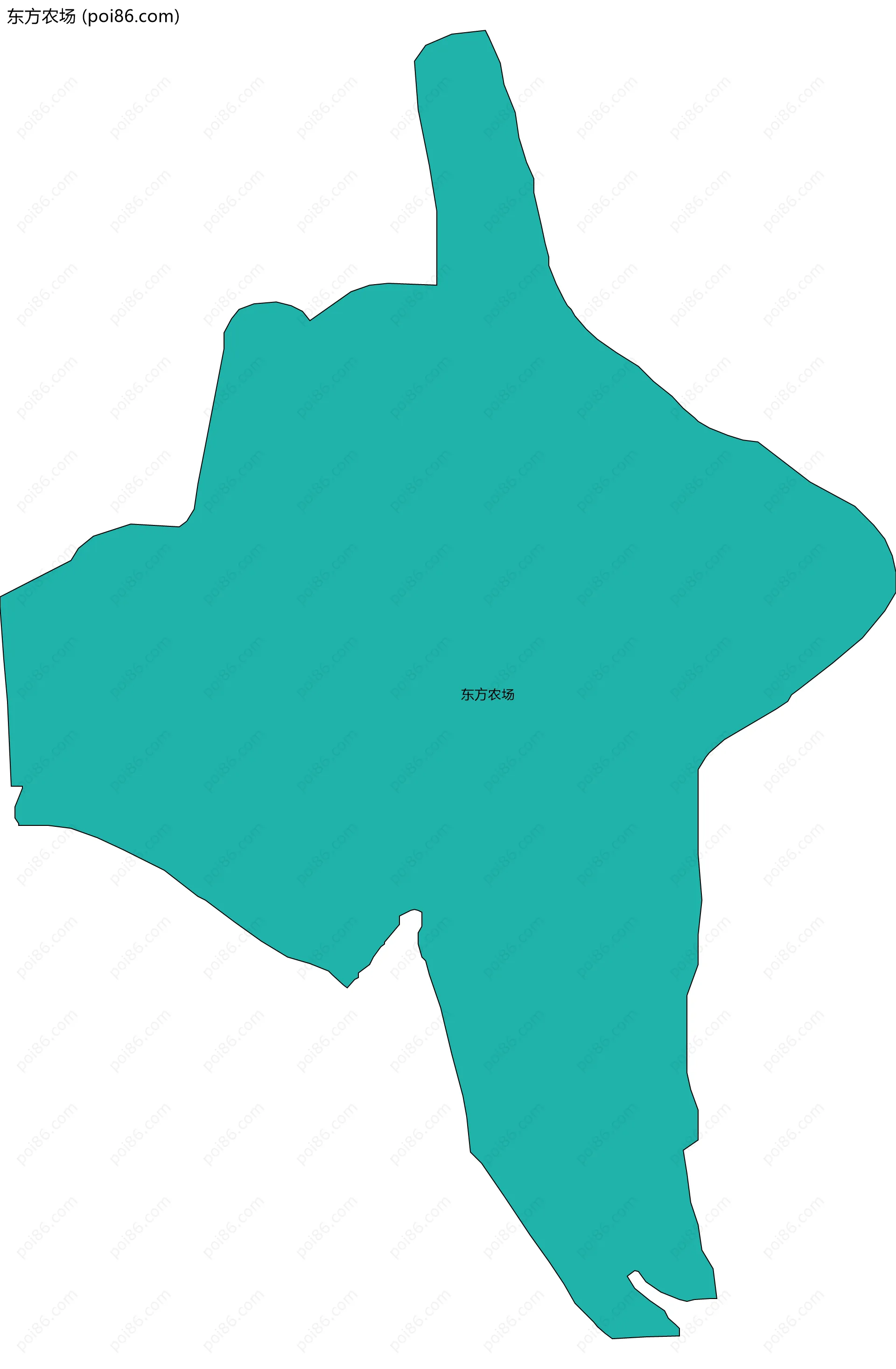 东方农场边界地图