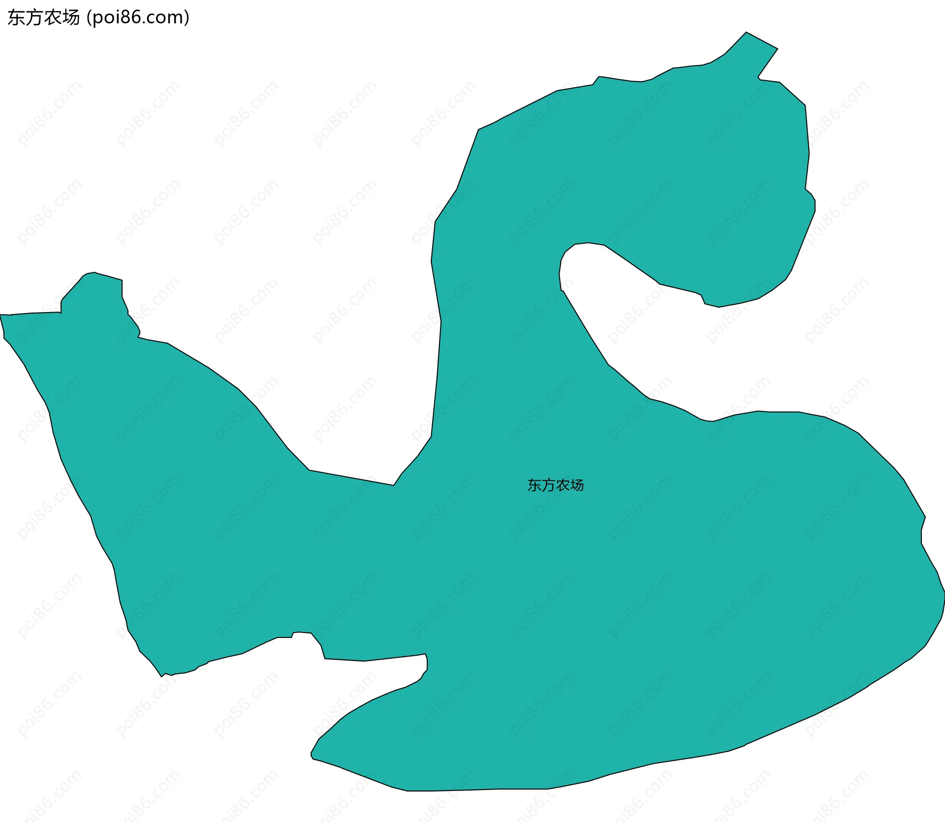 东方农场边界地图