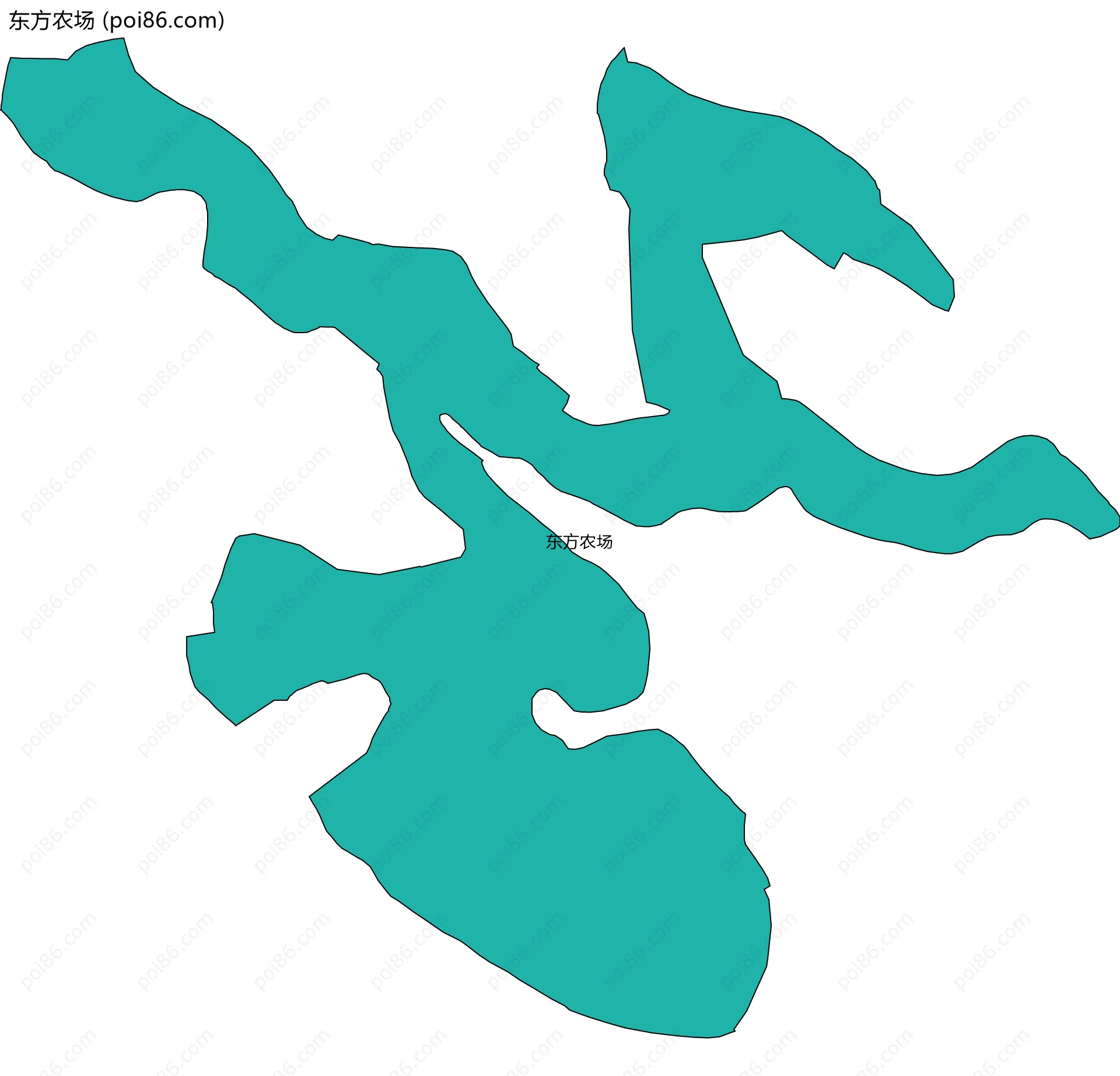 东方农场边界地图