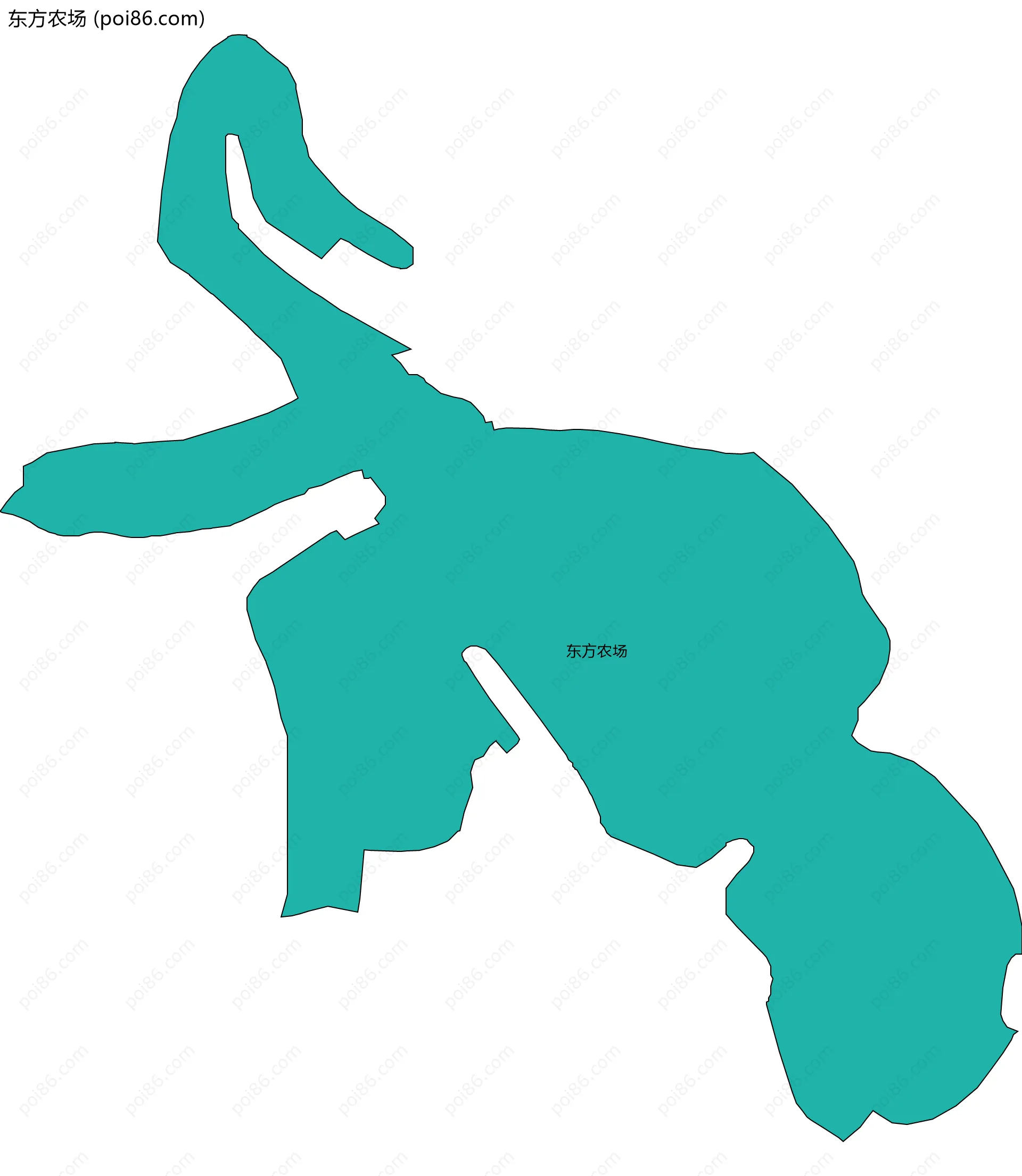 东方农场边界地图