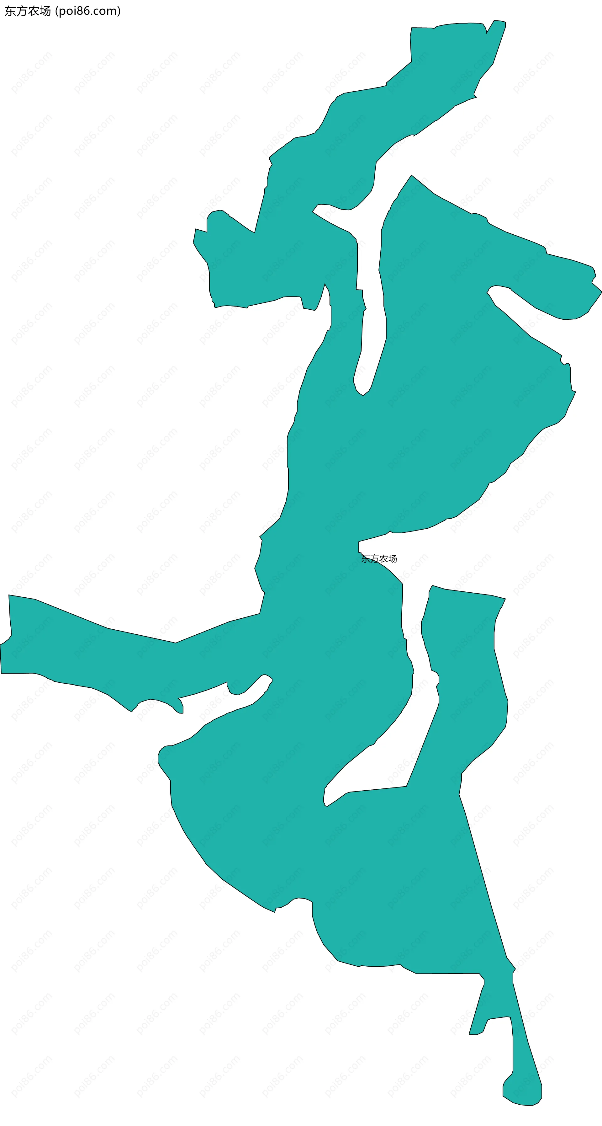 东方农场边界地图