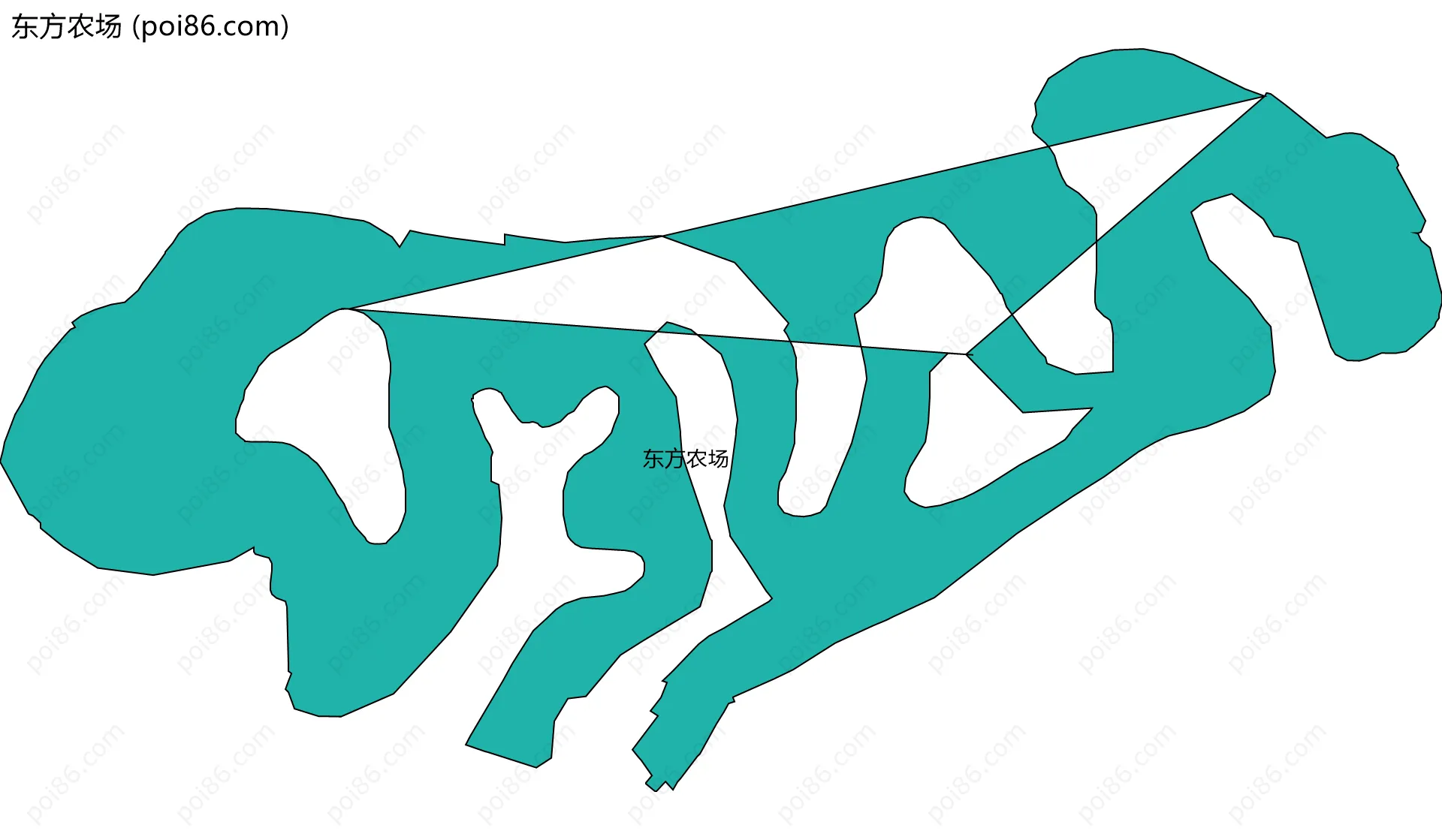 东方农场边界地图