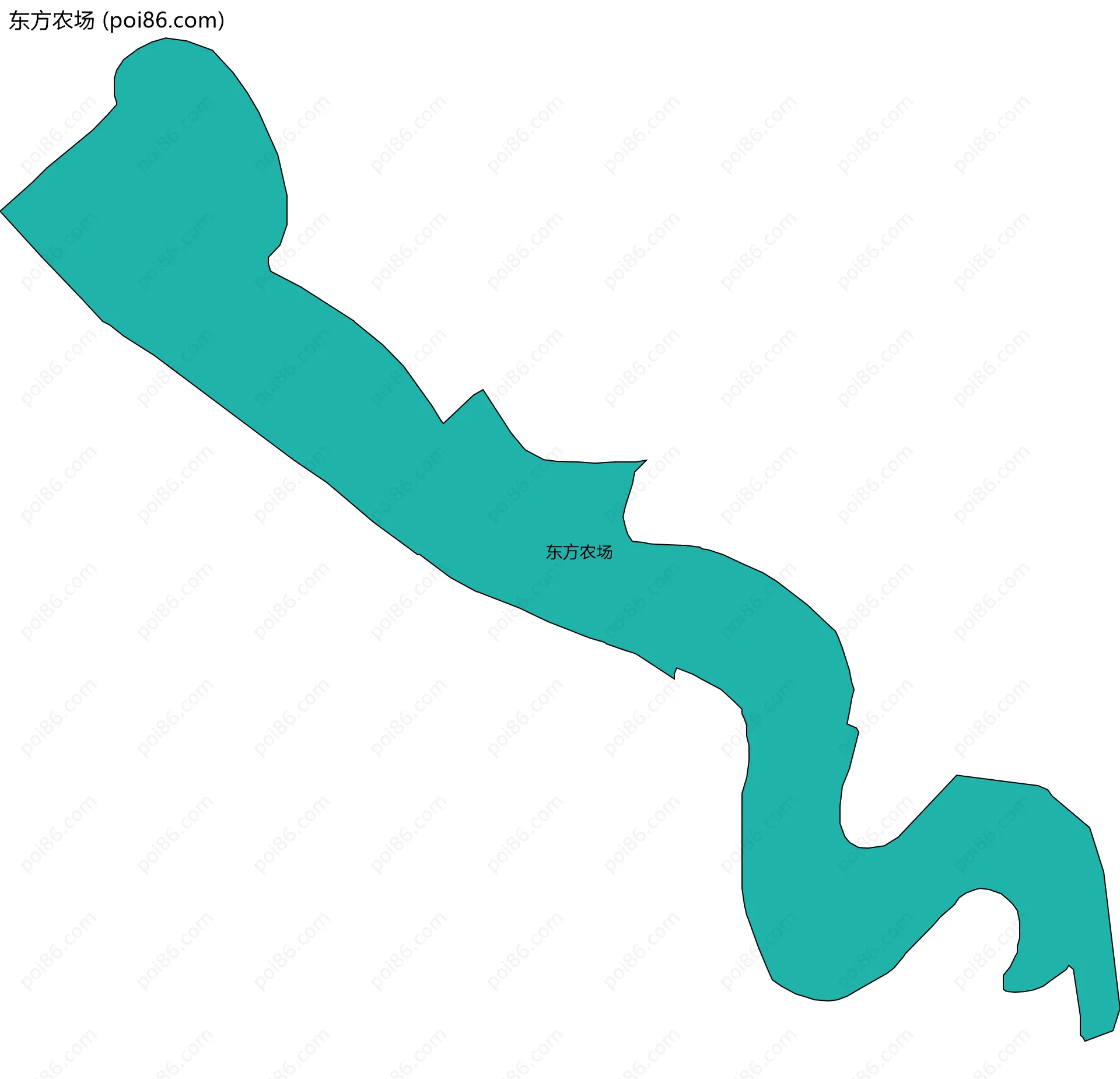 东方农场边界地图