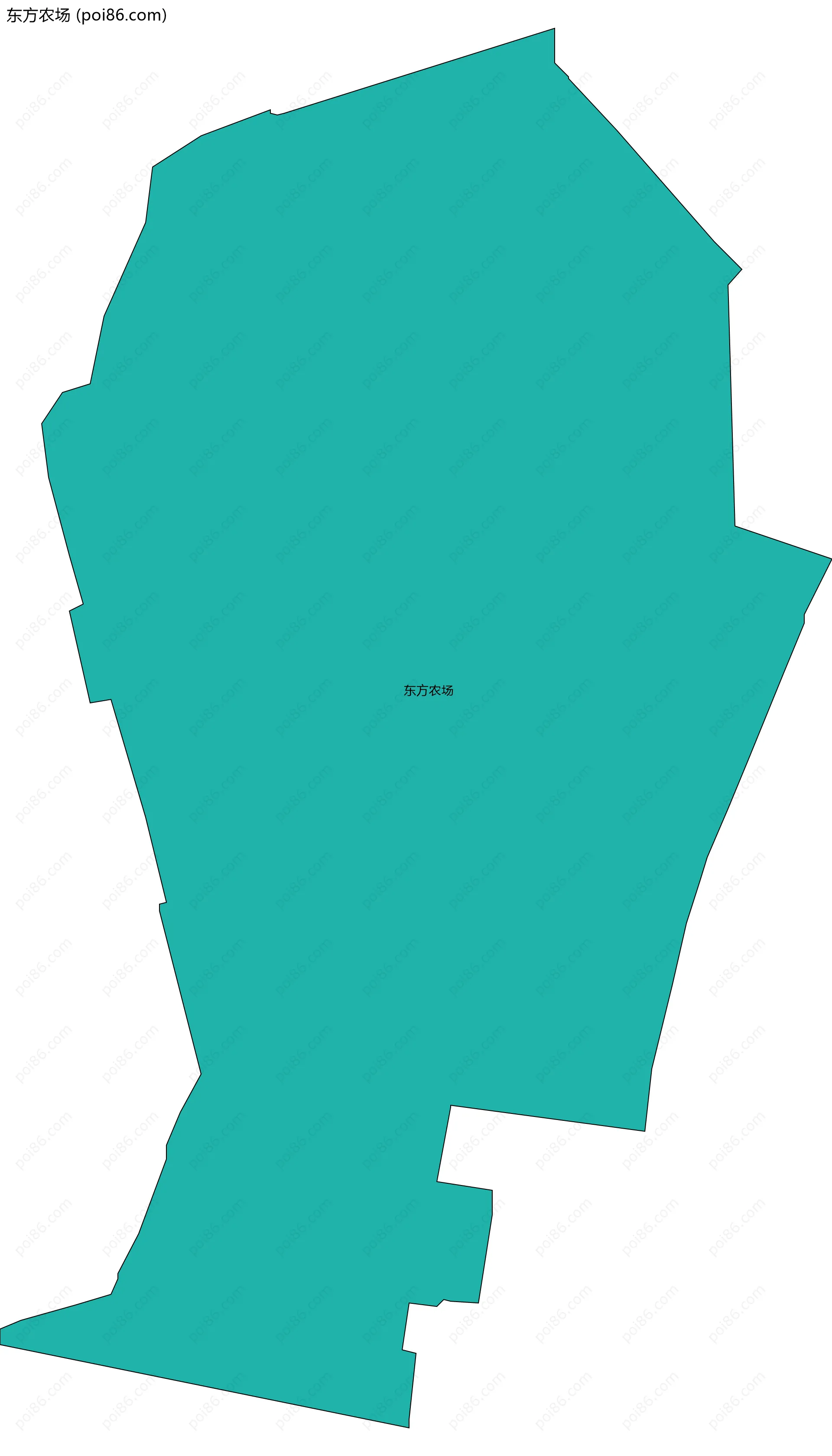 东方农场边界地图