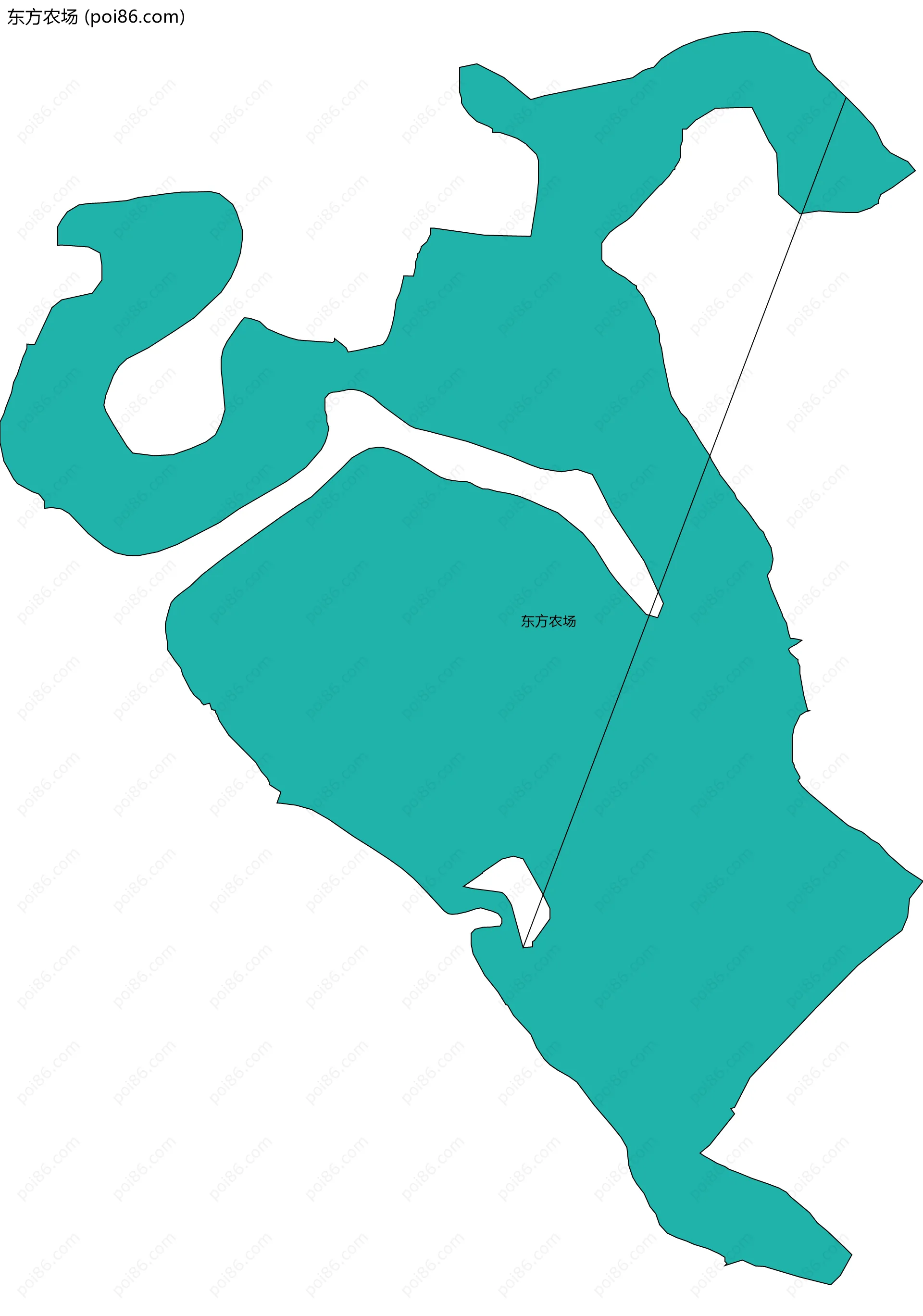 东方农场边界地图
