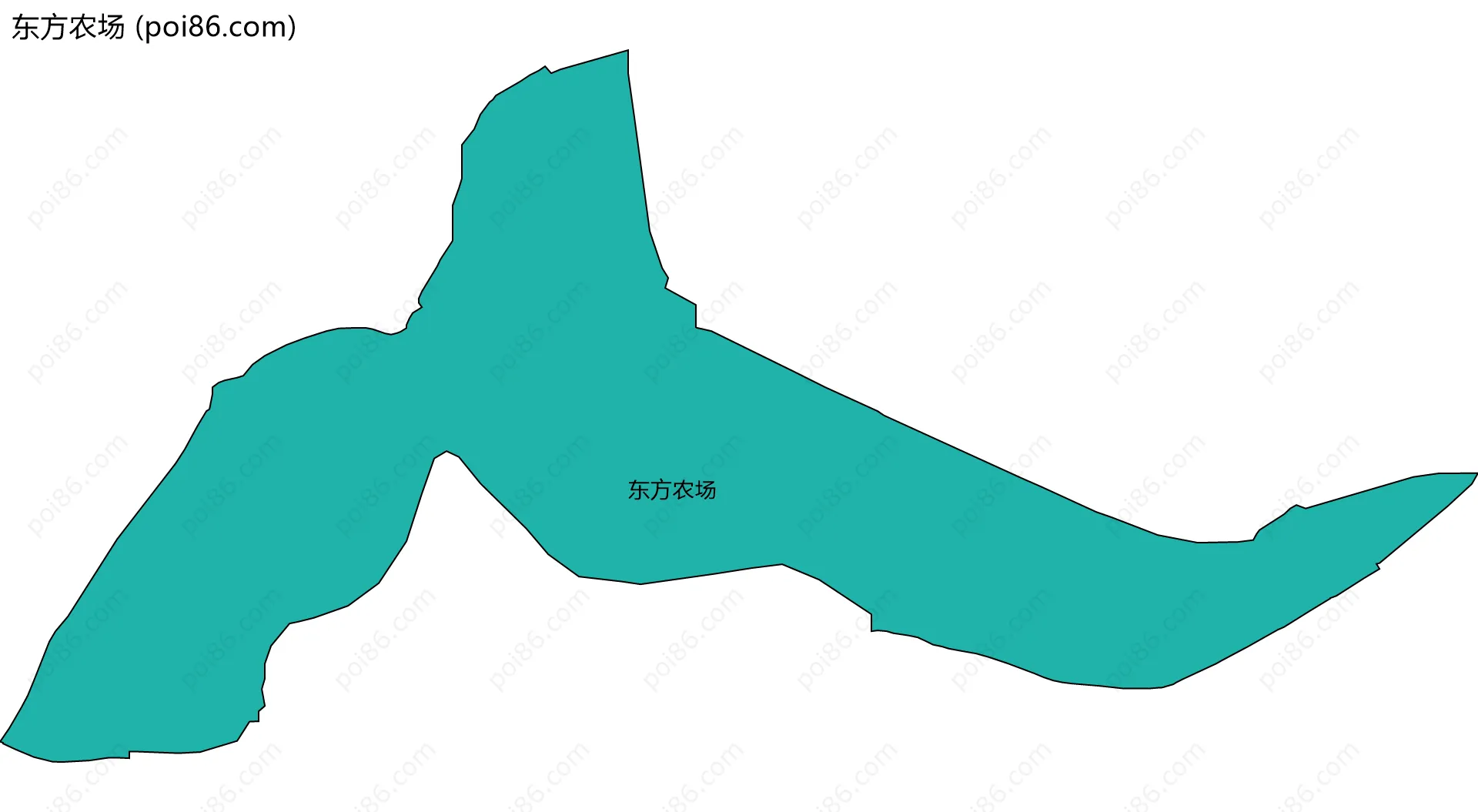 东方农场边界地图