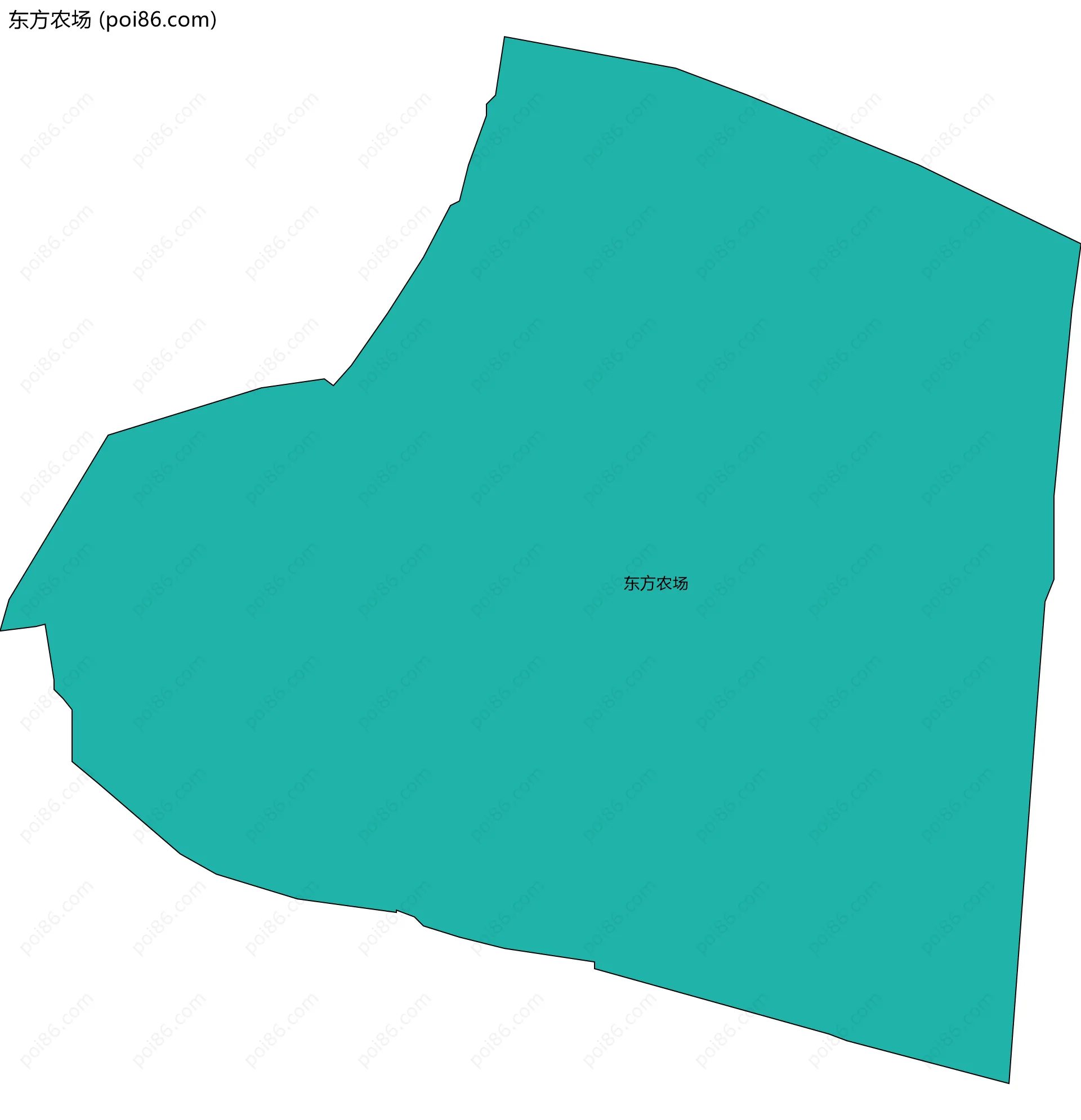 东方农场边界地图
