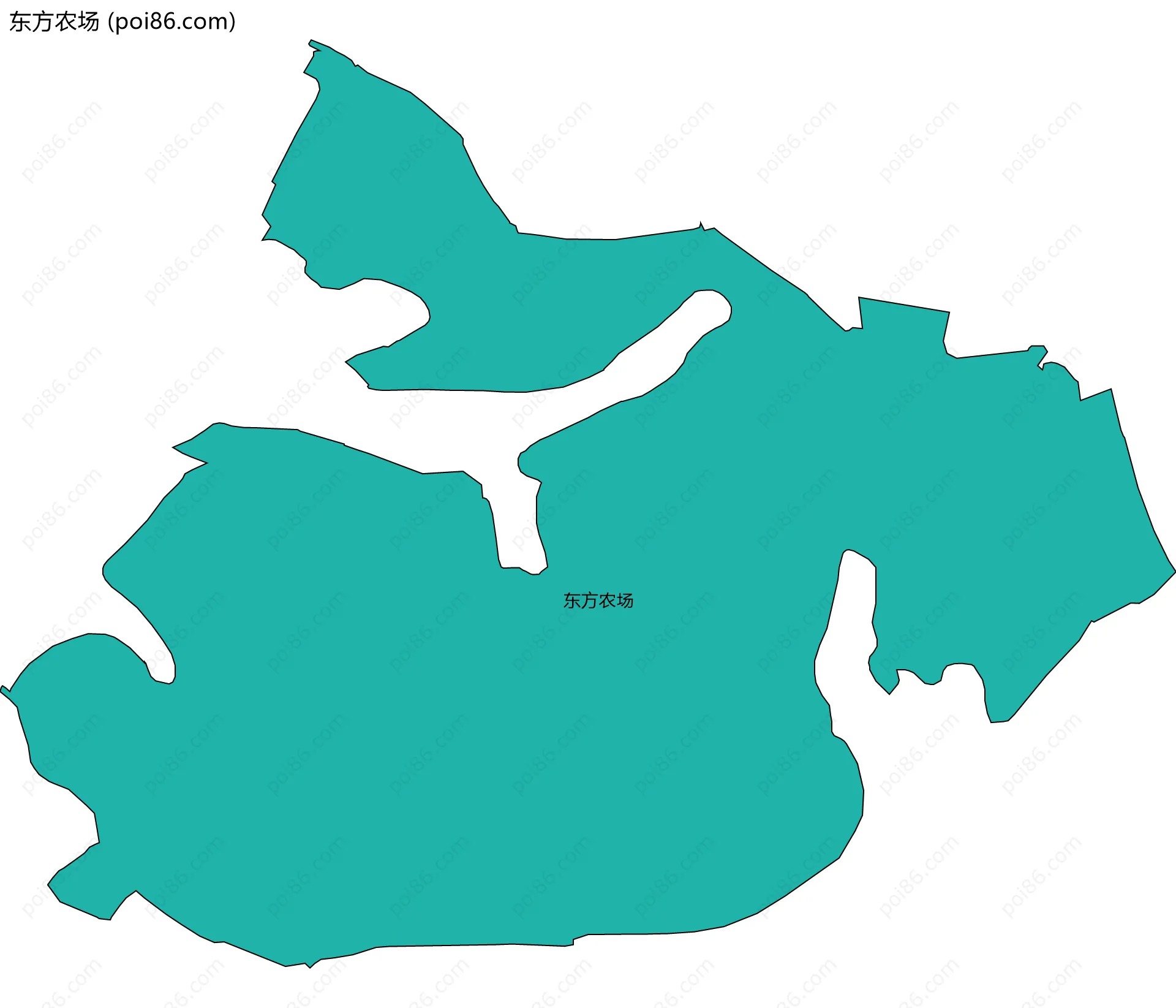东方农场边界地图