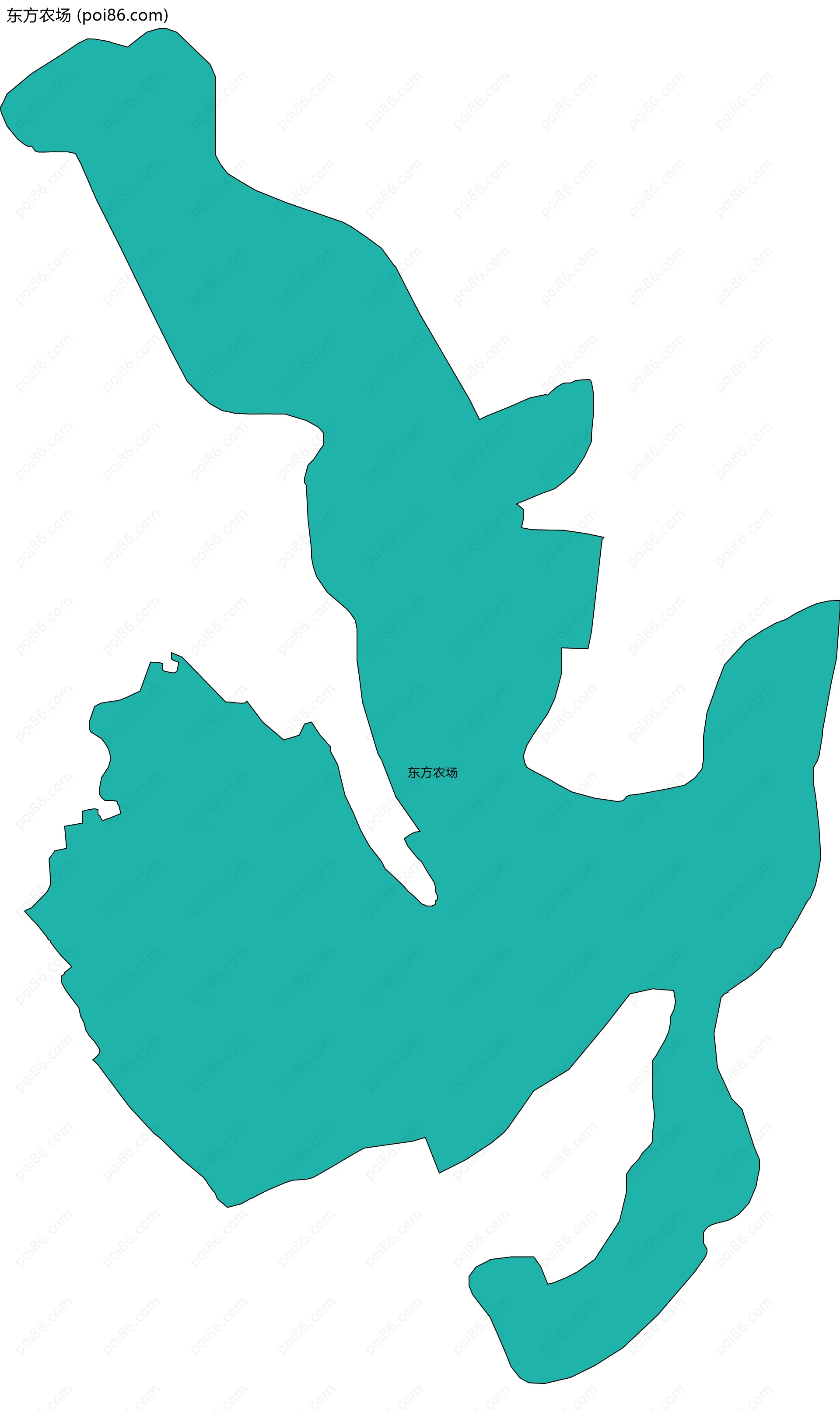 东方农场边界地图