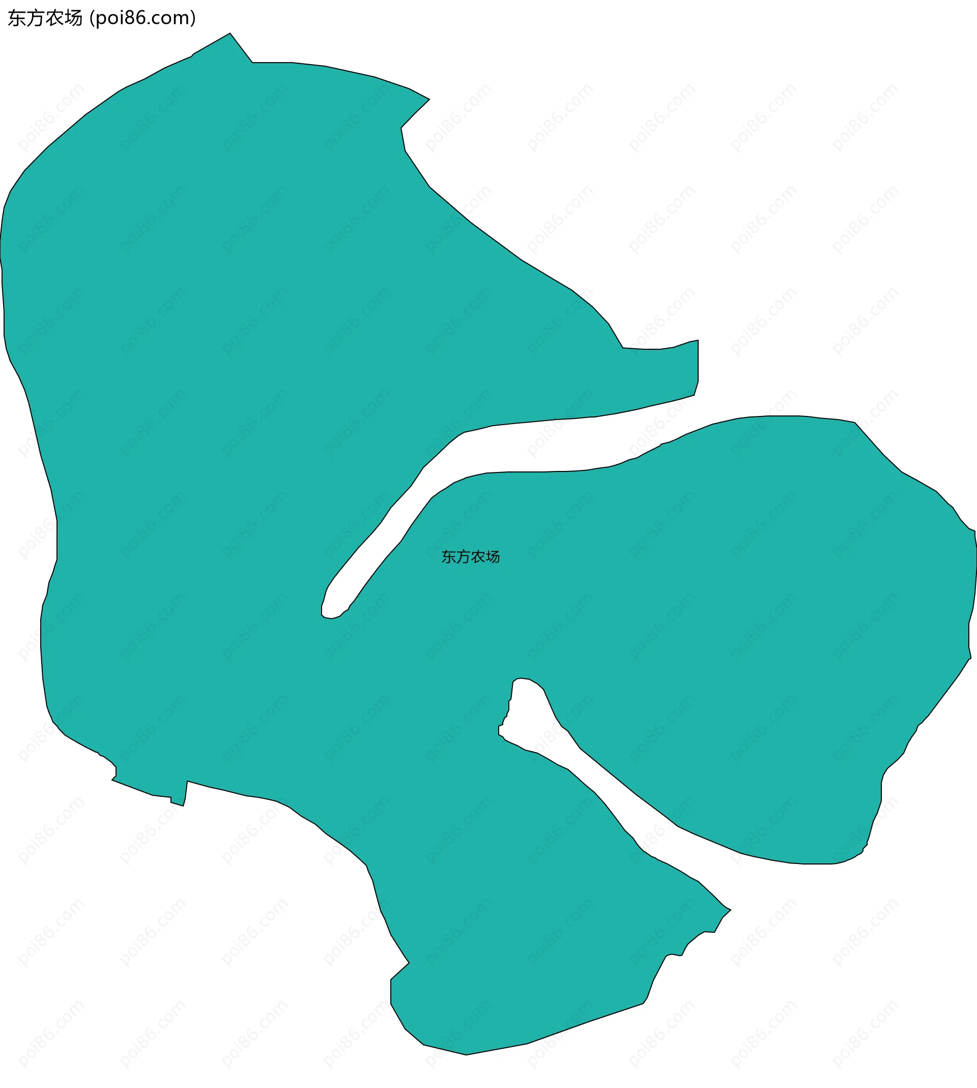 东方农场边界地图