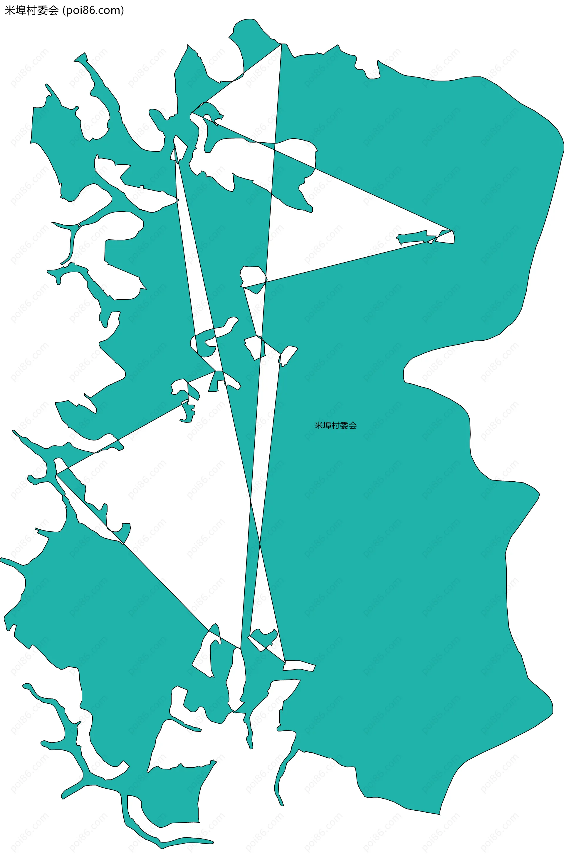 米埠村委会边界地图
