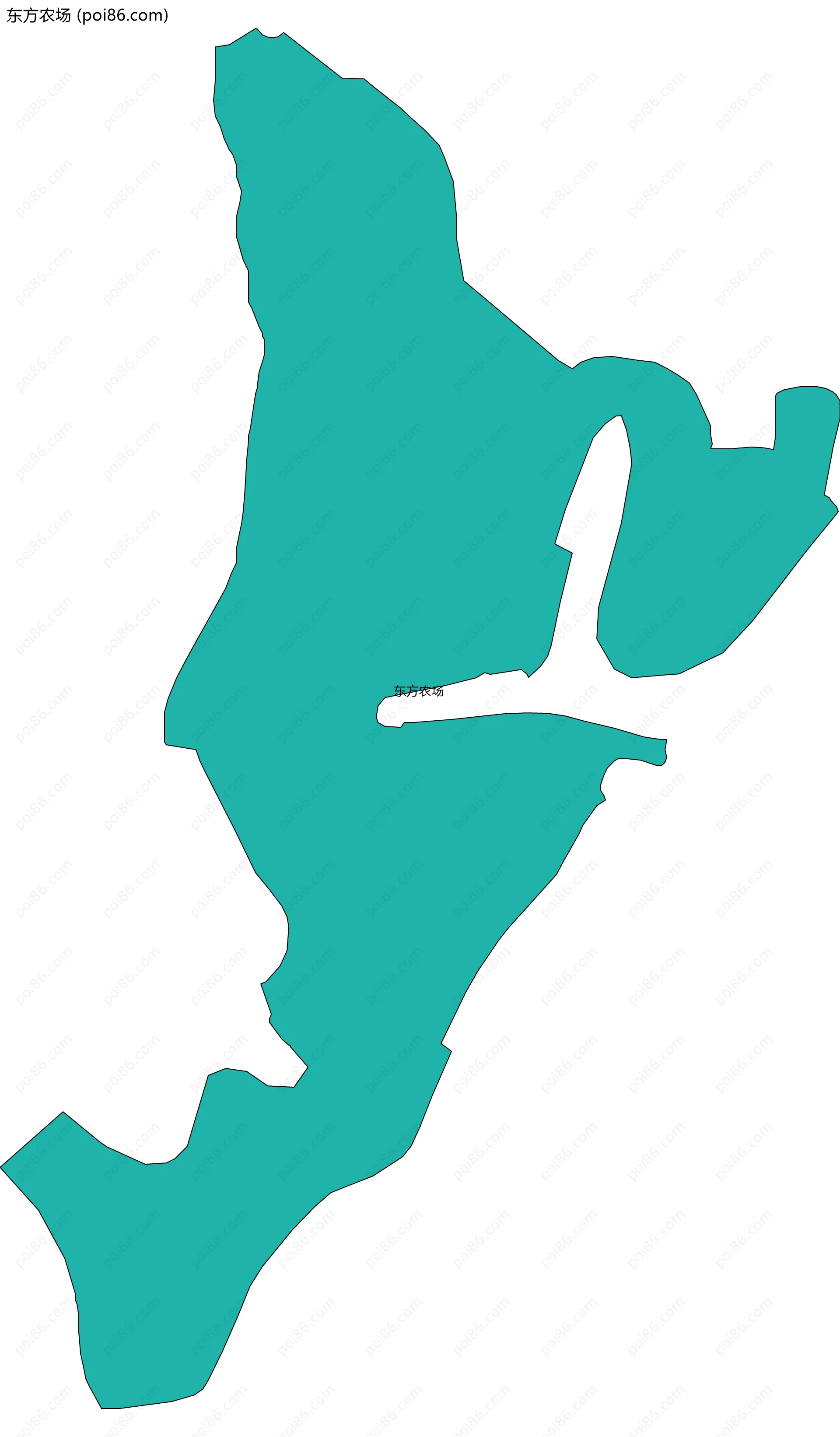 东方农场边界地图