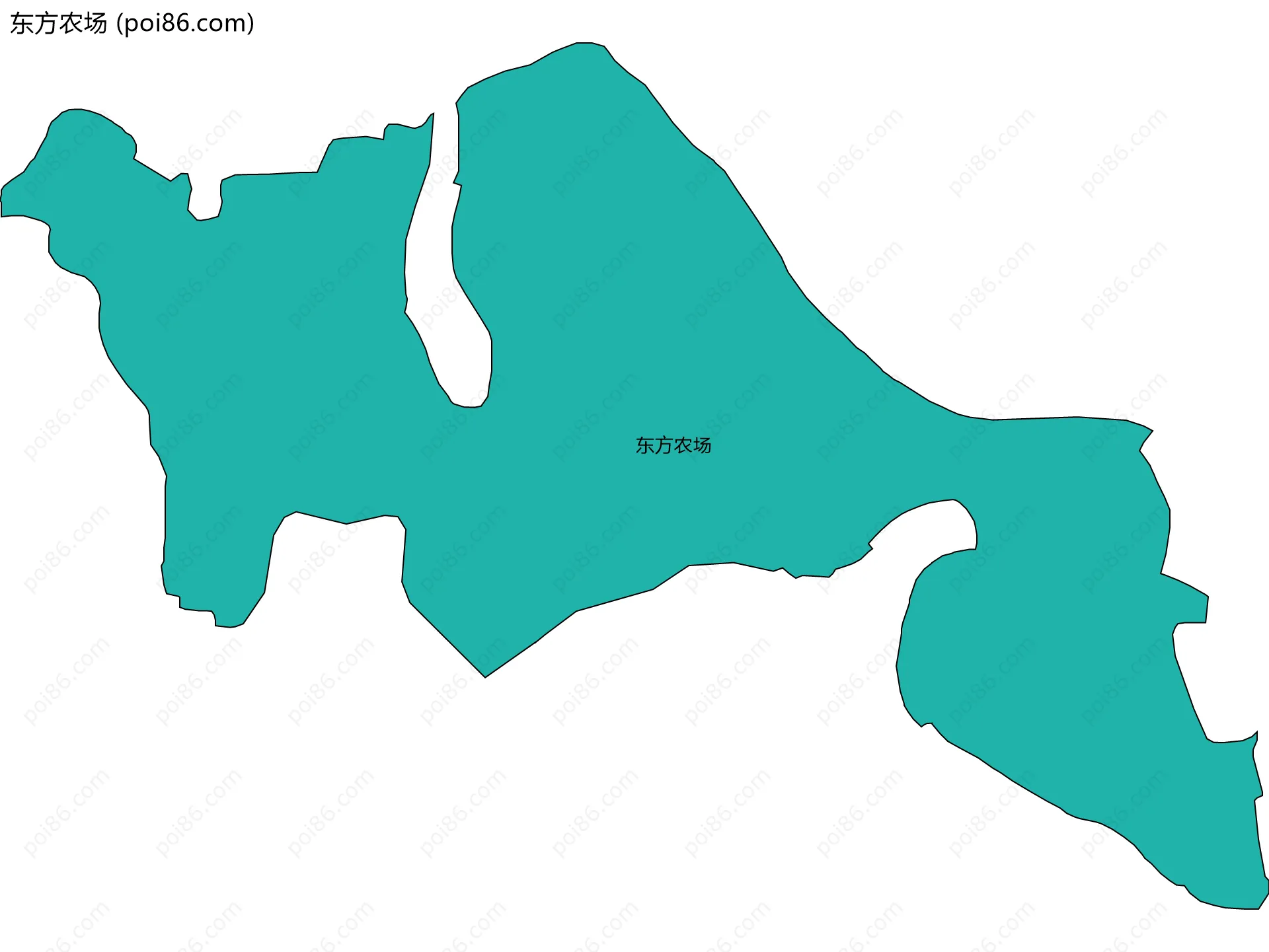 东方农场边界地图