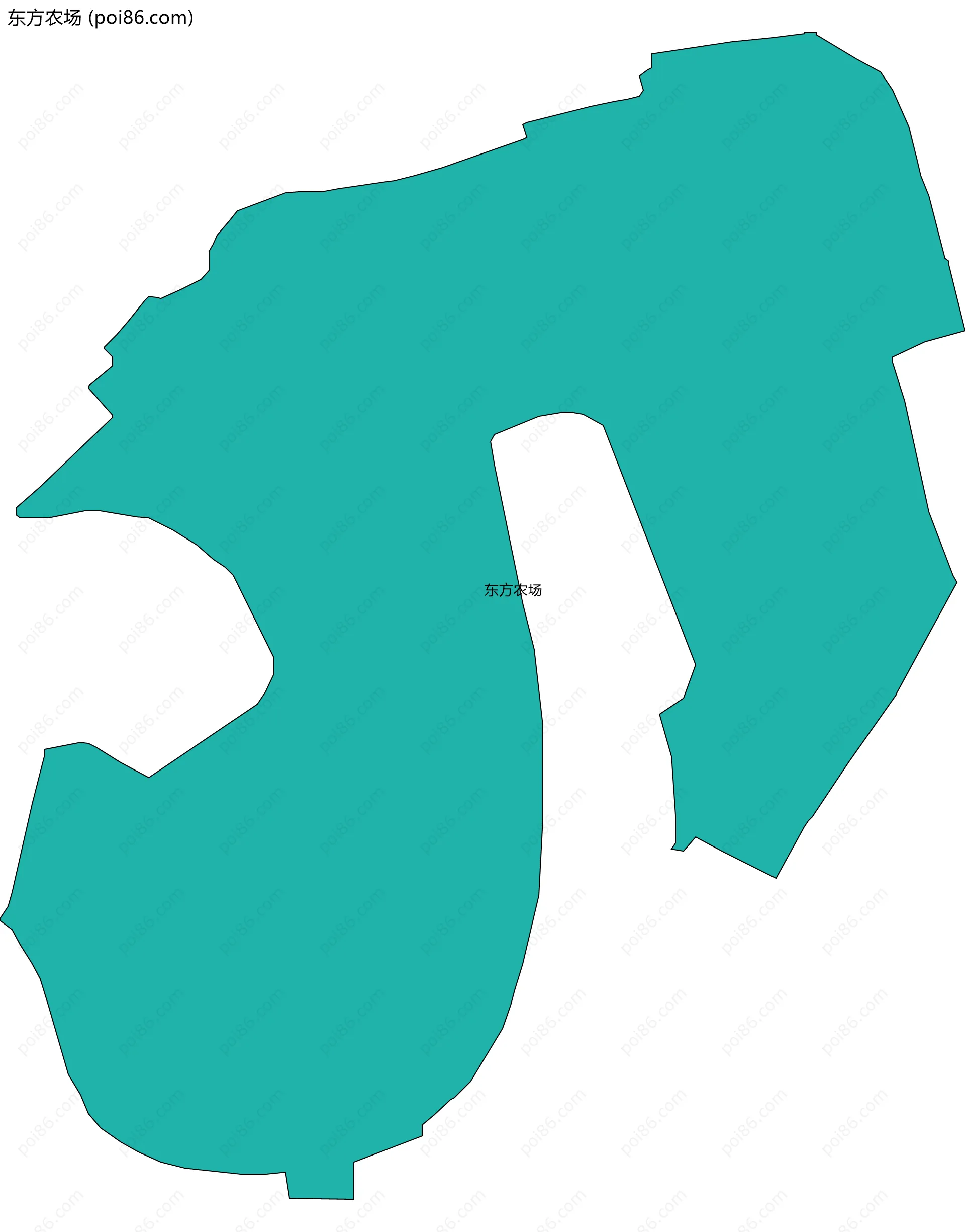 东方农场边界地图