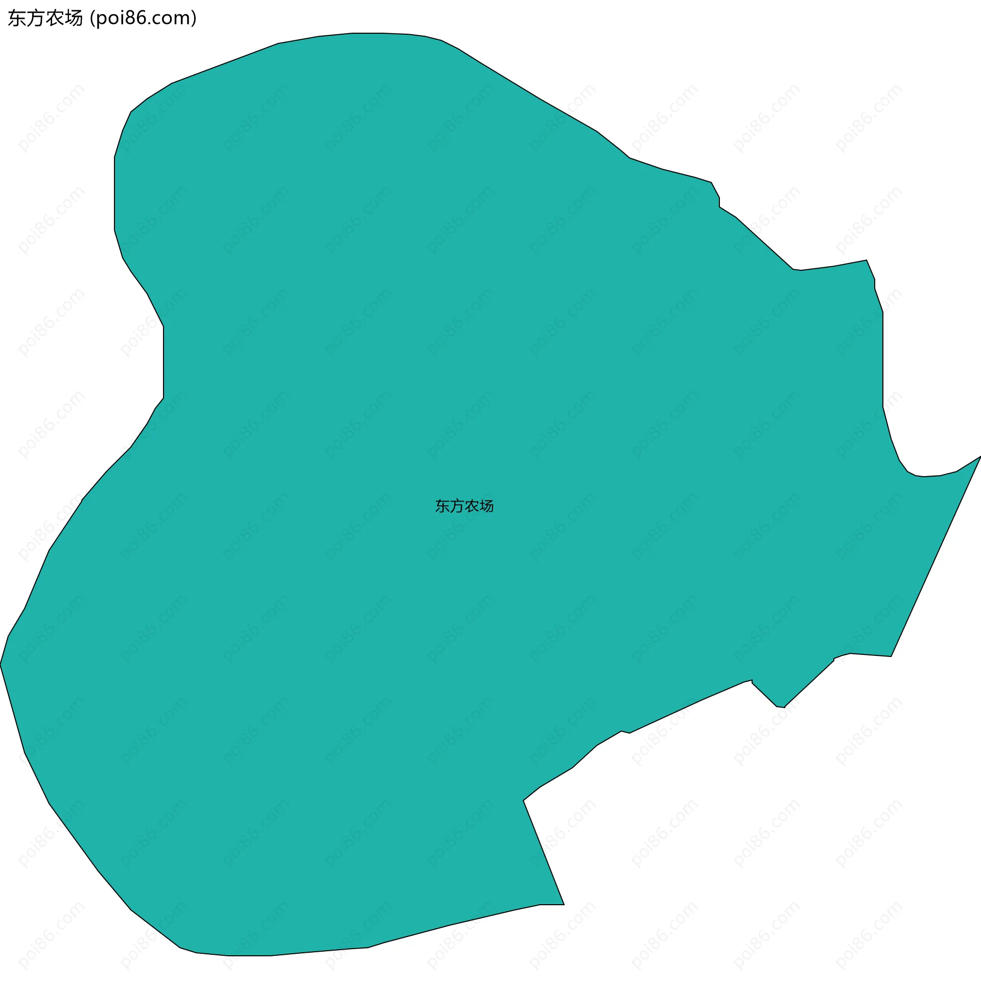 东方农场边界地图