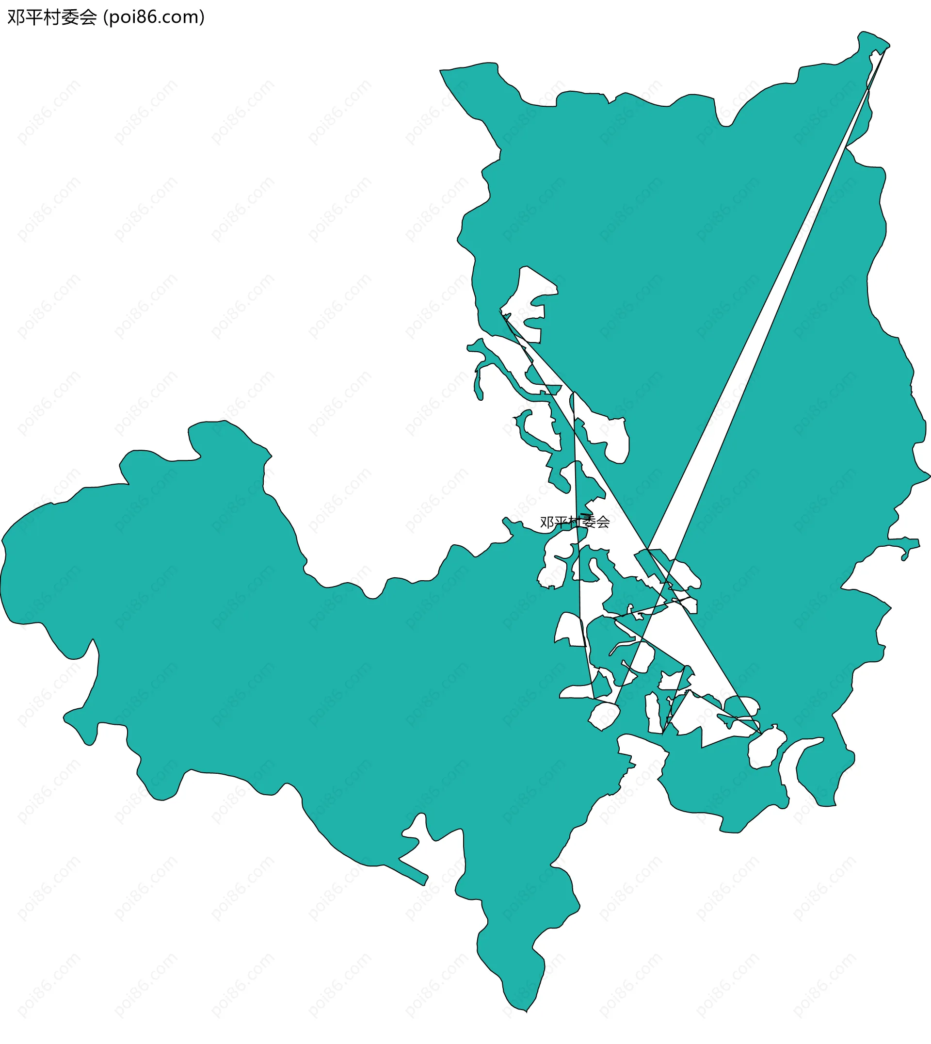 邓平村委会边界地图