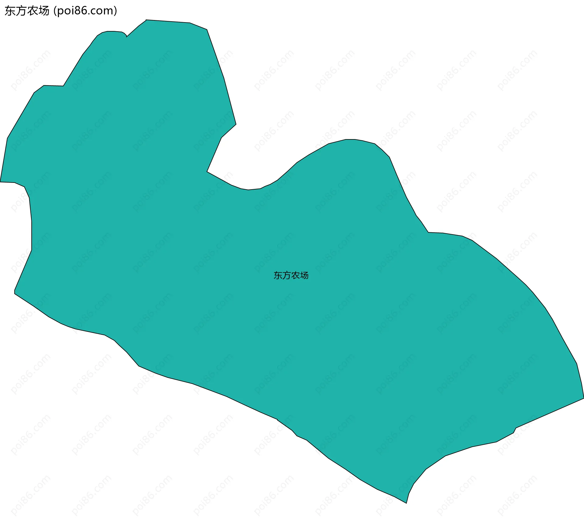 东方农场边界地图