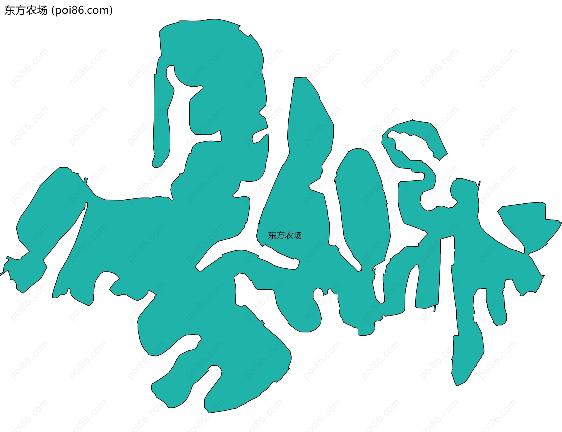 东方农场边界地图