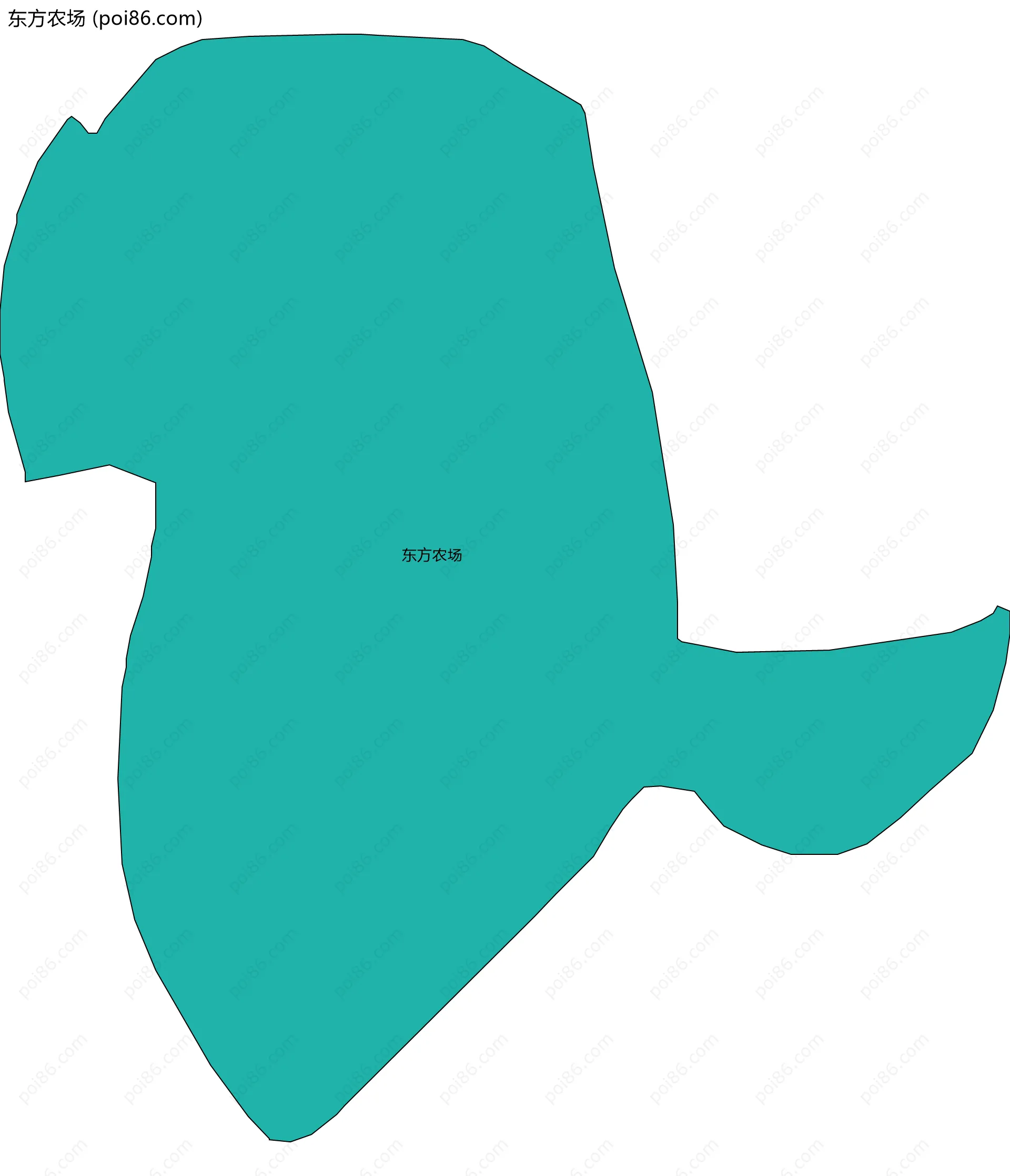 东方农场边界地图