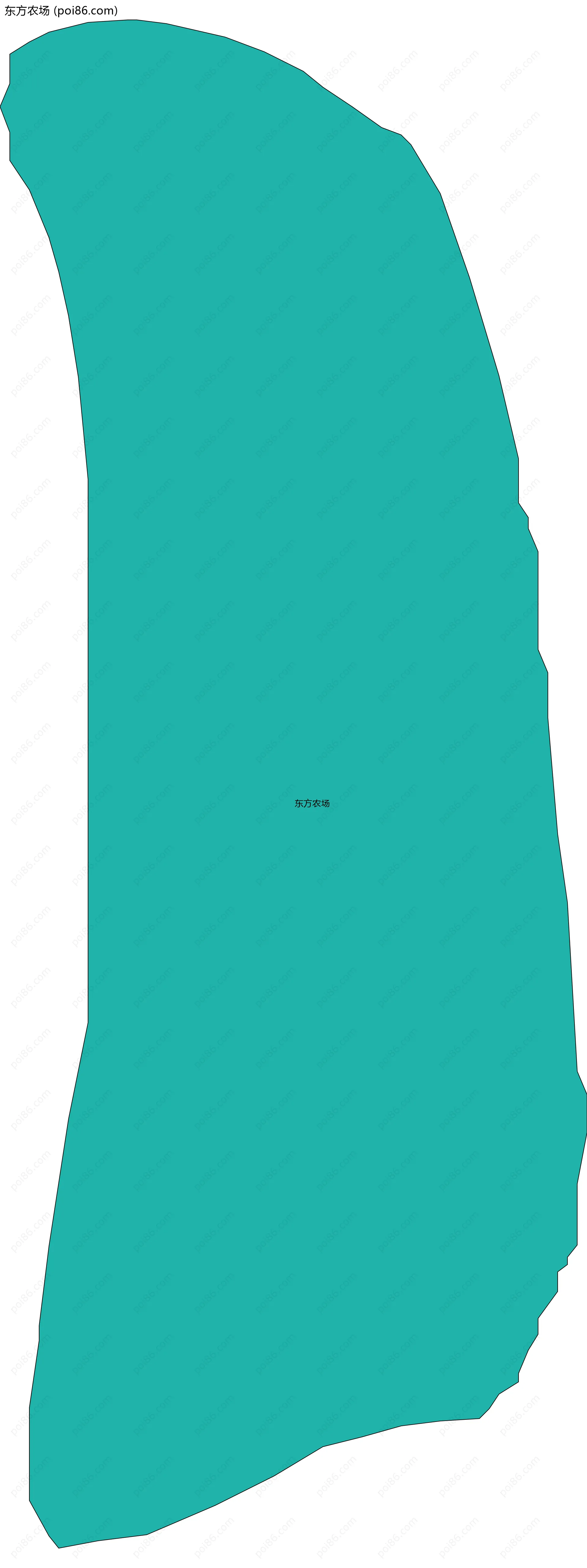 东方农场边界地图