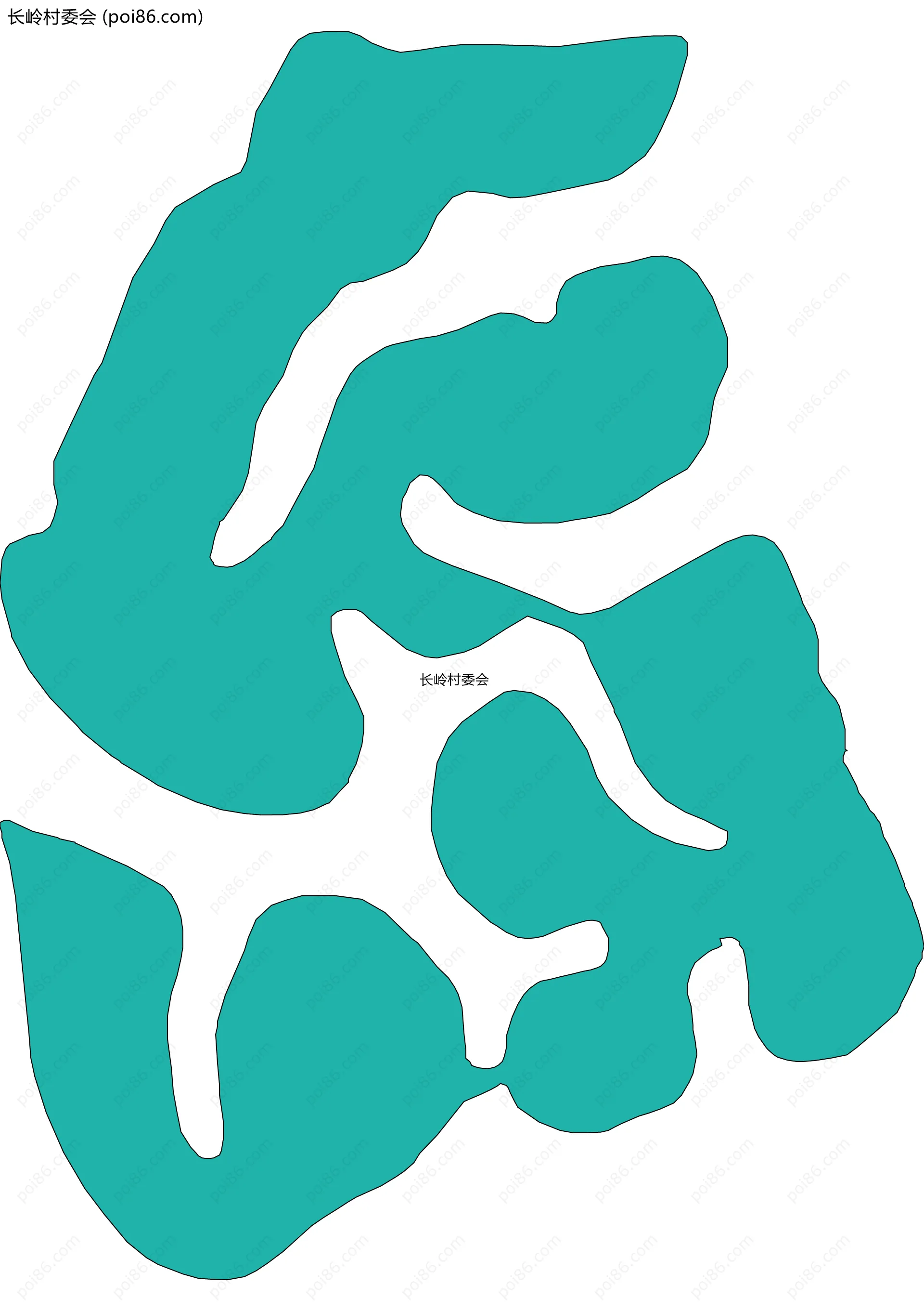 长岭村委会边界地图