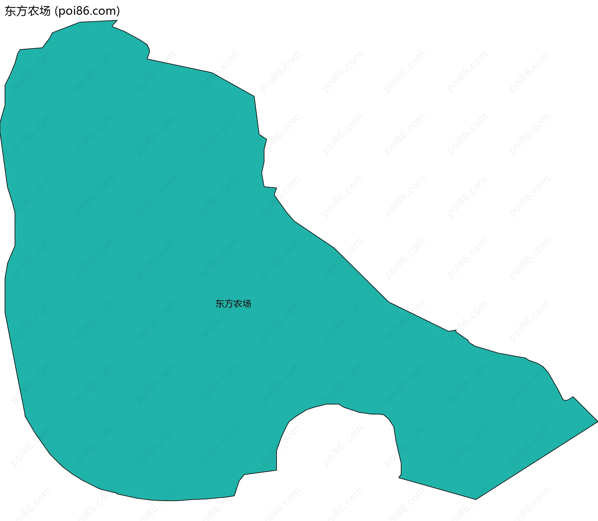 东方农场边界地图