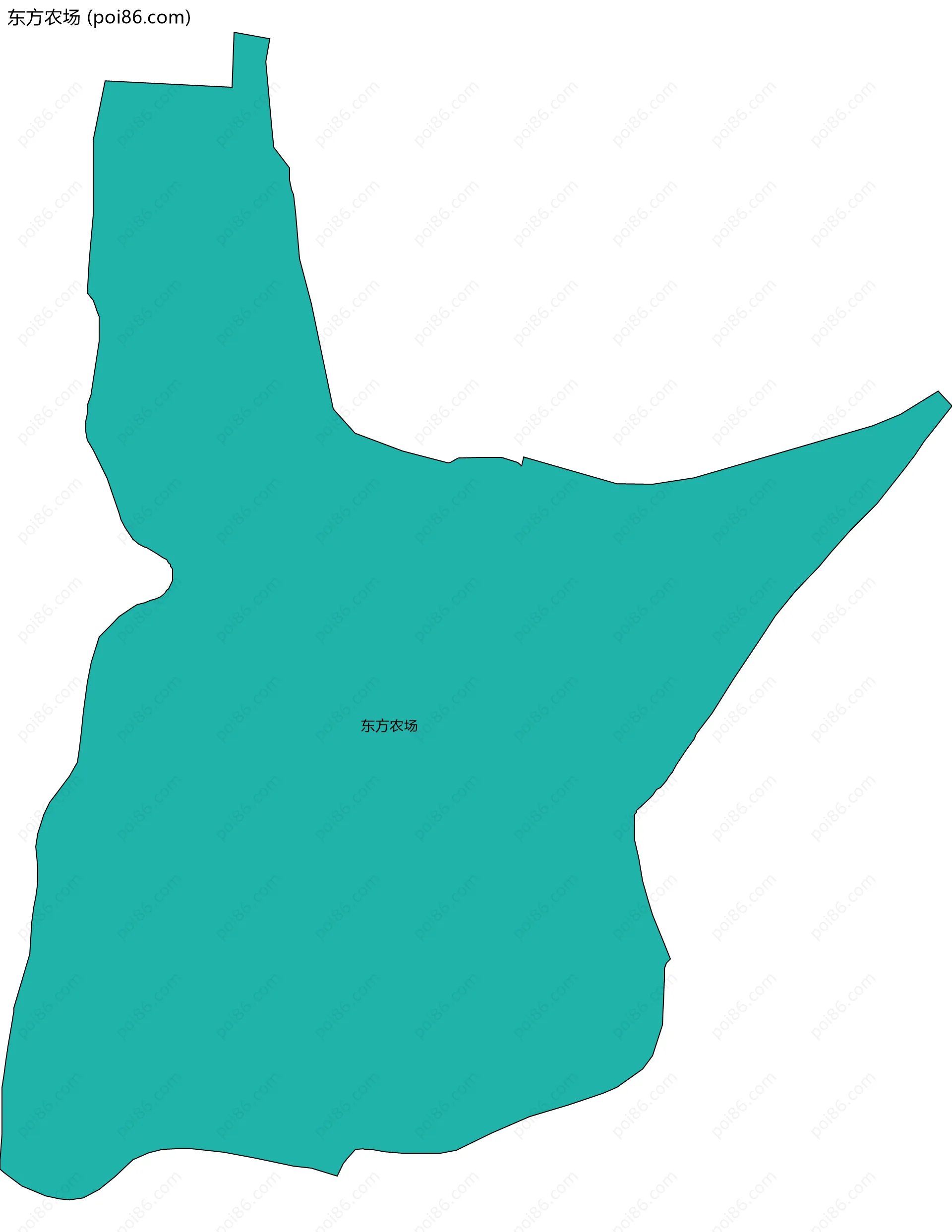 东方农场边界地图