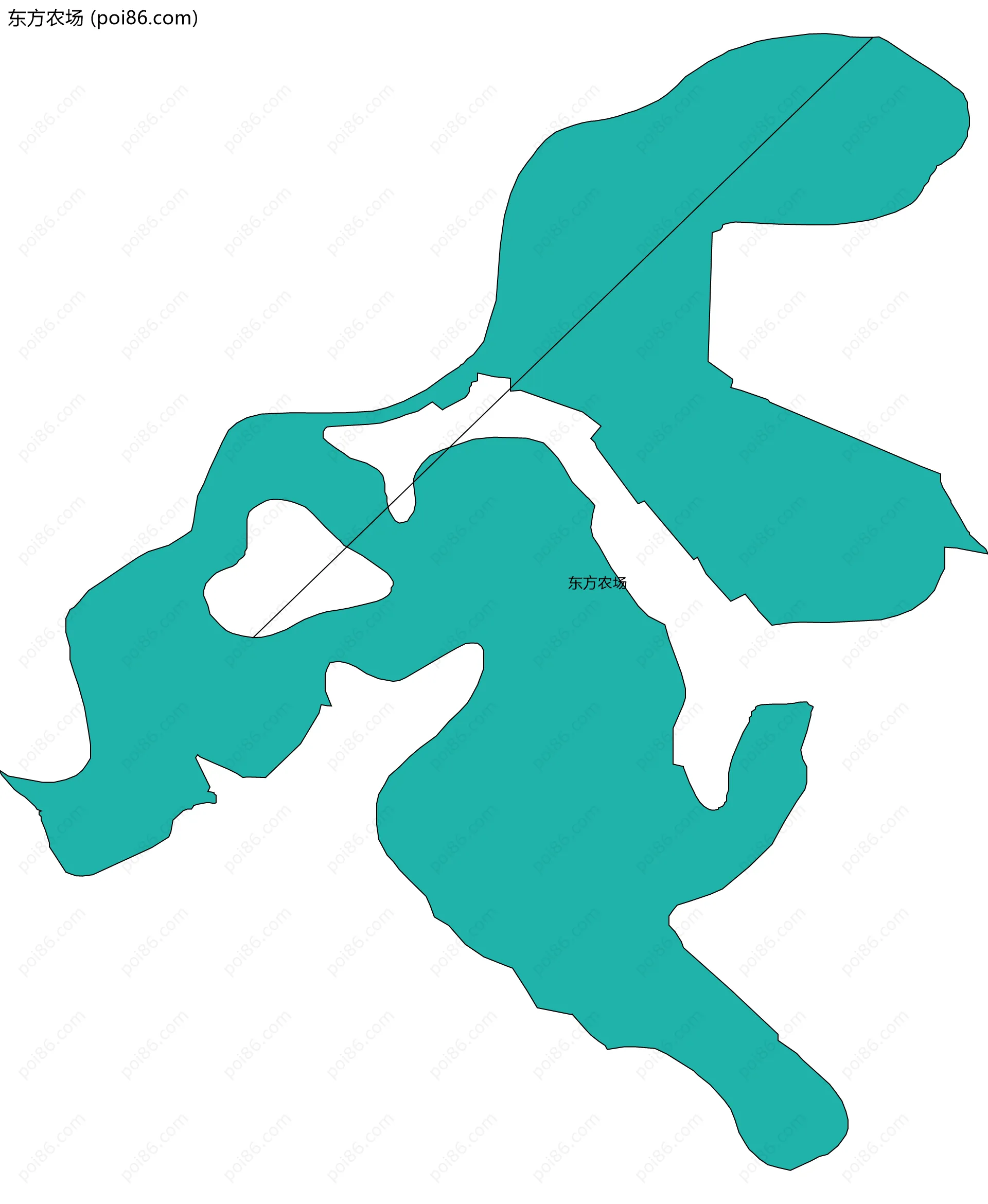 东方农场边界地图