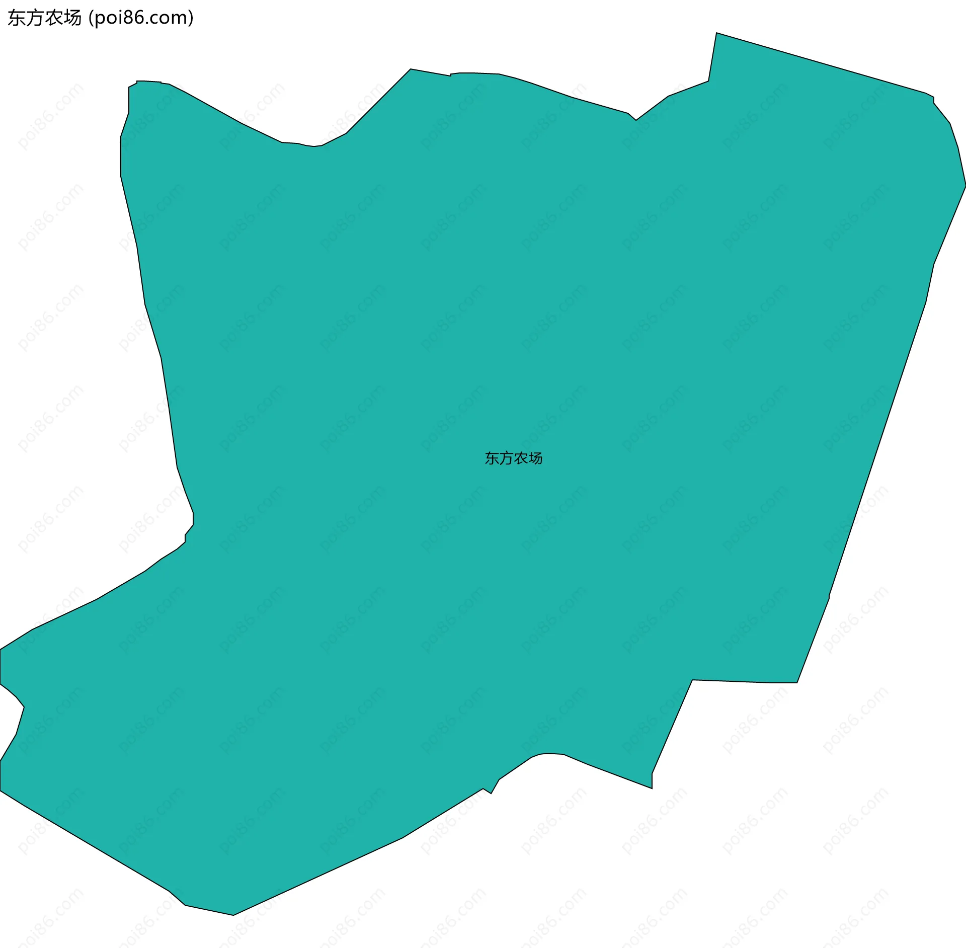 东方农场边界地图