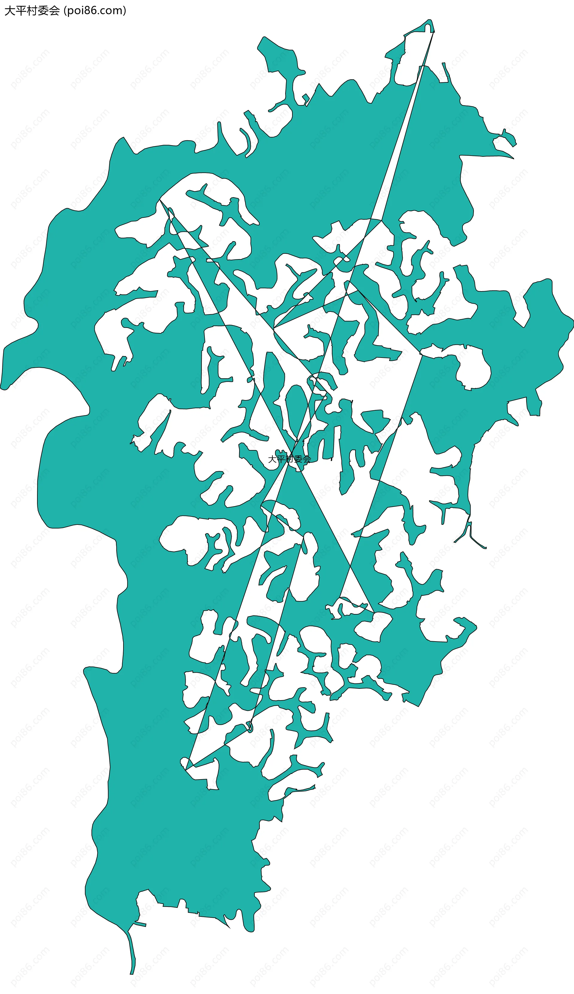 大平村委会边界地图