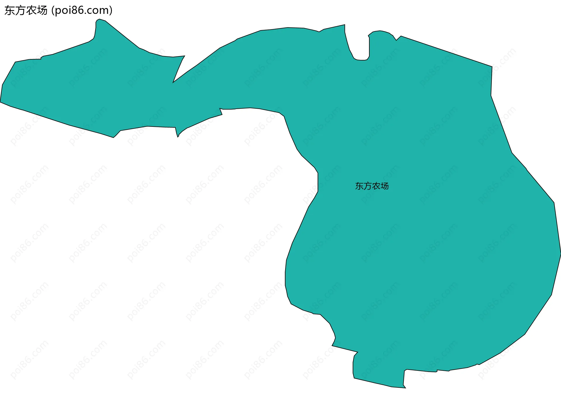 东方农场边界地图