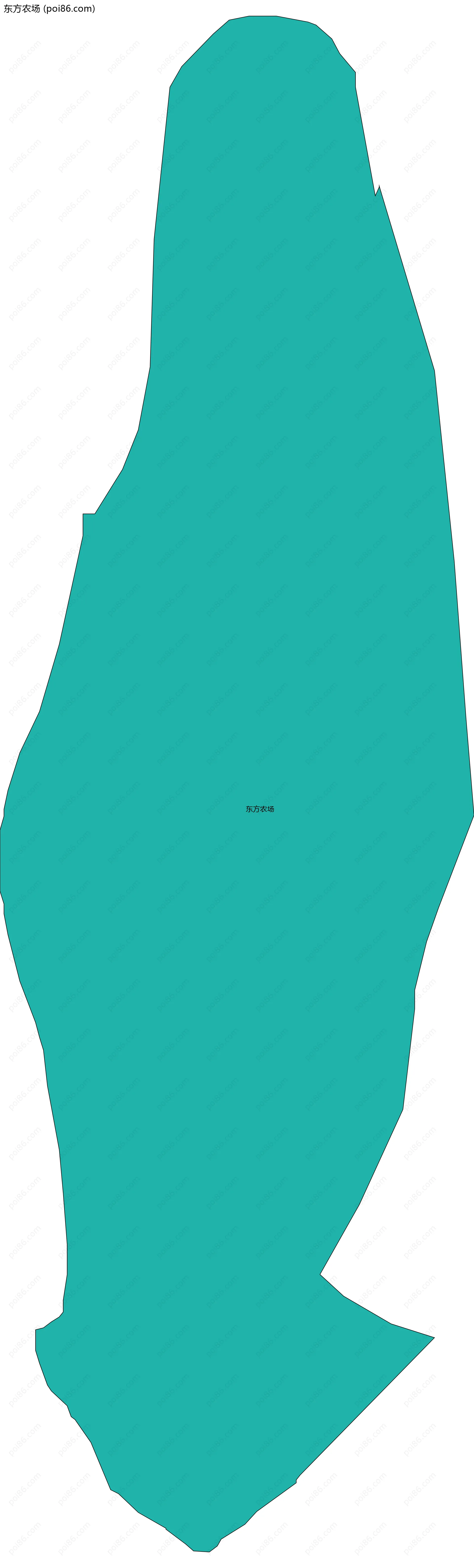 东方农场边界地图